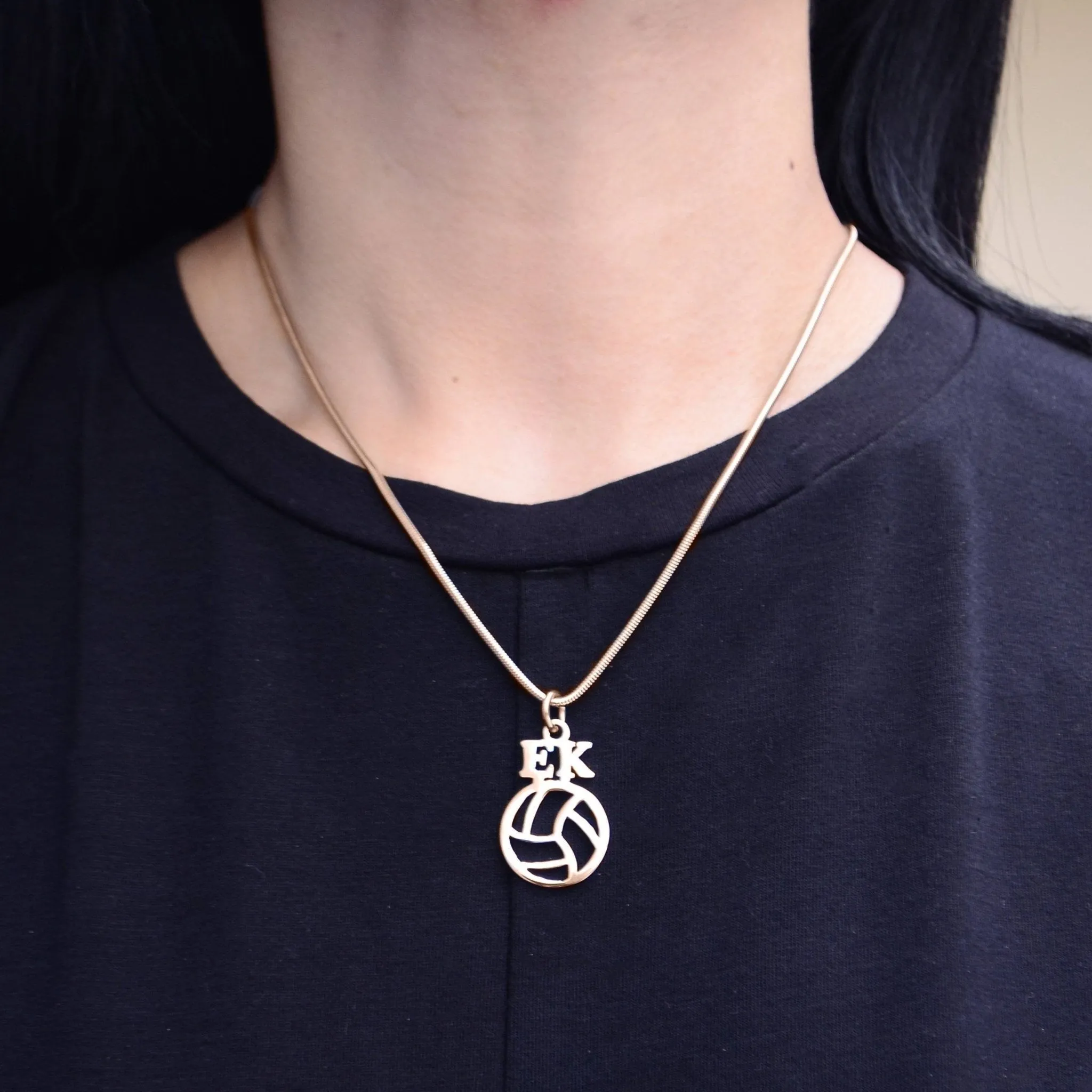 Netball Initial Necklace