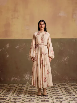 New Season Summer Fall 24-Dress Ezra Cotton Peony print-SS24-EZD-PNY-Fashion Edit Cord Studio