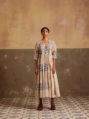 New Season Summer Fall 24-Dress Poem Cotton Ivory Spiral-SS24-PMD-IVYS-Fashion Edit Cord Studio