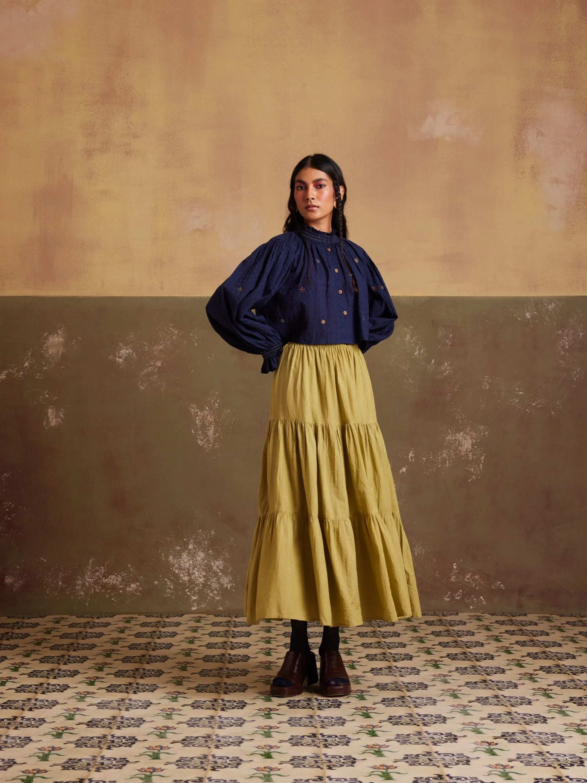 New Season Summer Fall 24-Top Elsa Cotton Indigo-SS24-ET-IN-Fashion Edit Cord Studio