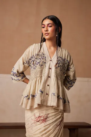 New Season Summer Fall 24-Top Jade Cotton Spiral print-SS24-JADT-SP-Fashion Edit Cord Studio