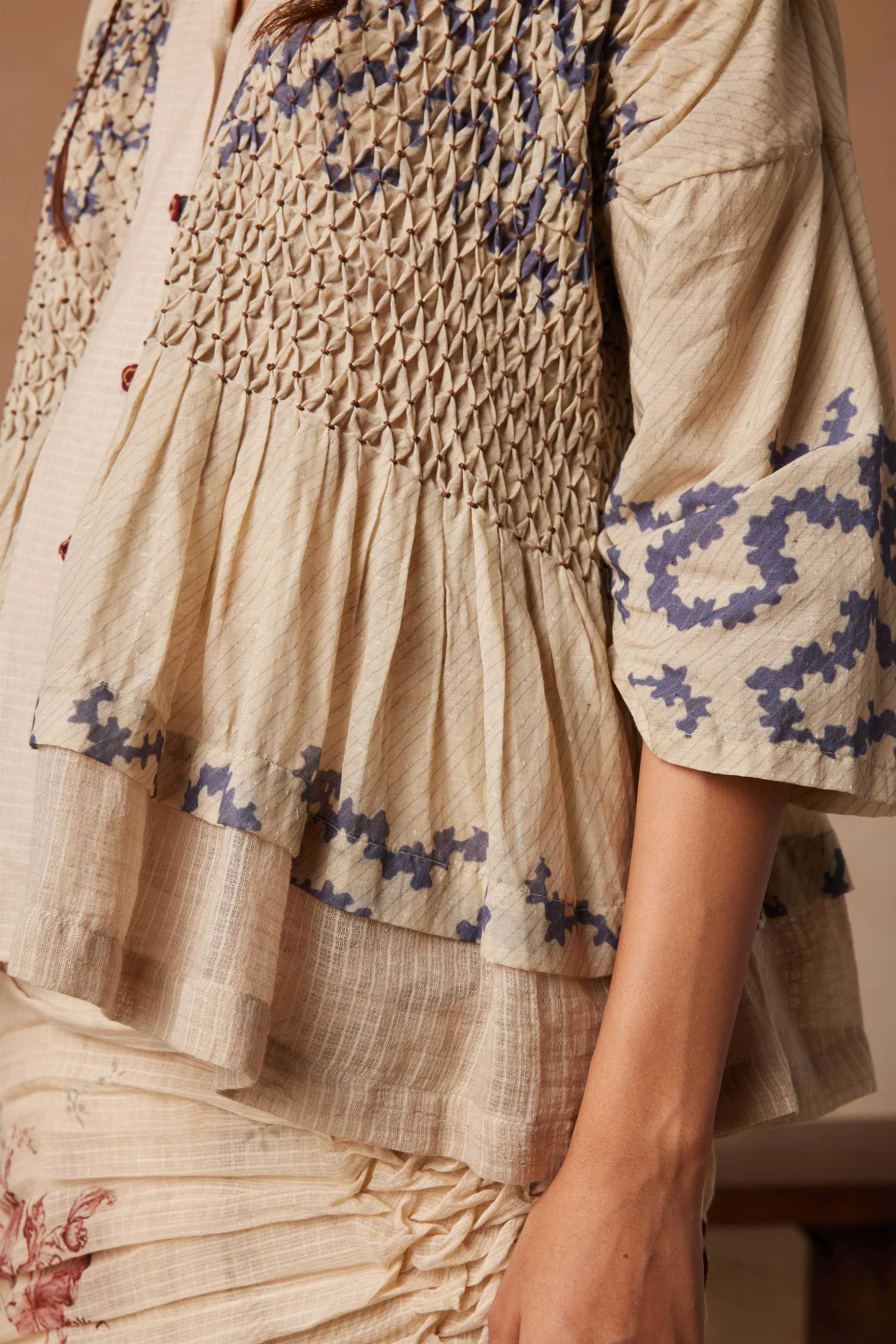 New Season Summer Fall 24-Top Jade Cotton Spiral print-SS24-JADT-SP-Fashion Edit Cord Studio