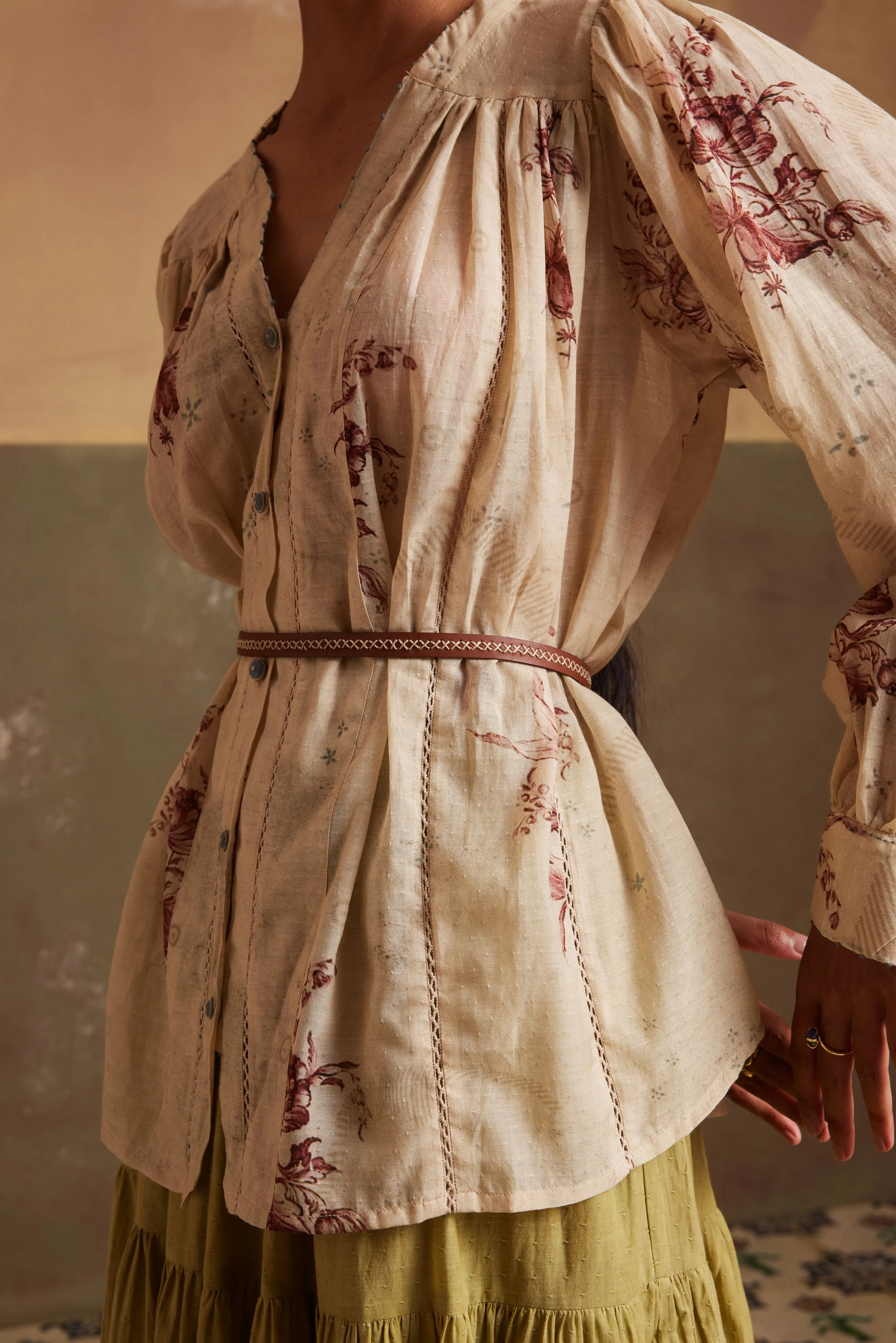 New Season Summer Fall 24-Top Sally Cotton Peony print-SS24-SALT-PNY-Fashion Edit Cord Studio