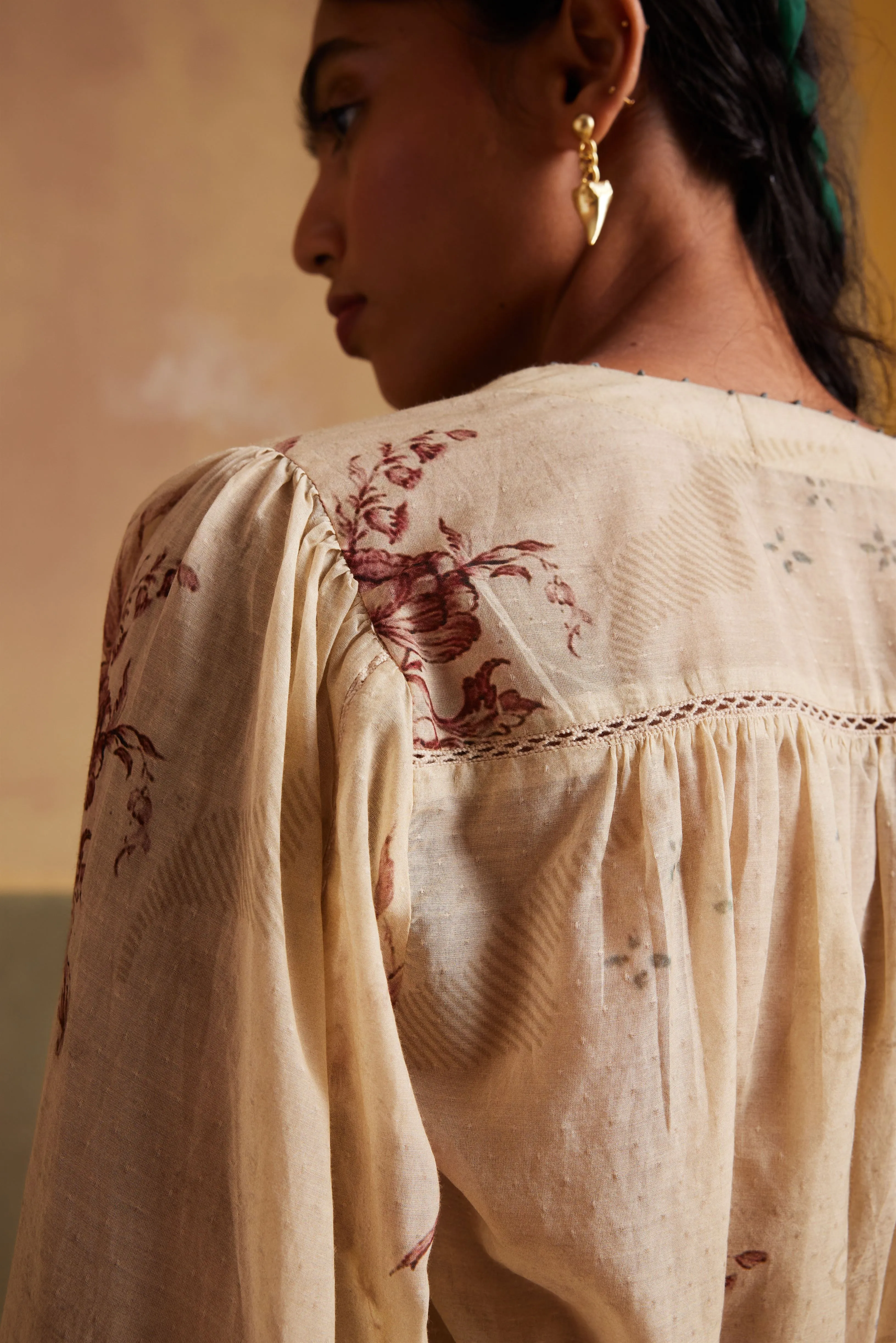 New Season Summer Fall 24-Top Sally Cotton Peony print-SS24-SALT-PNY-Fashion Edit Cord Studio
