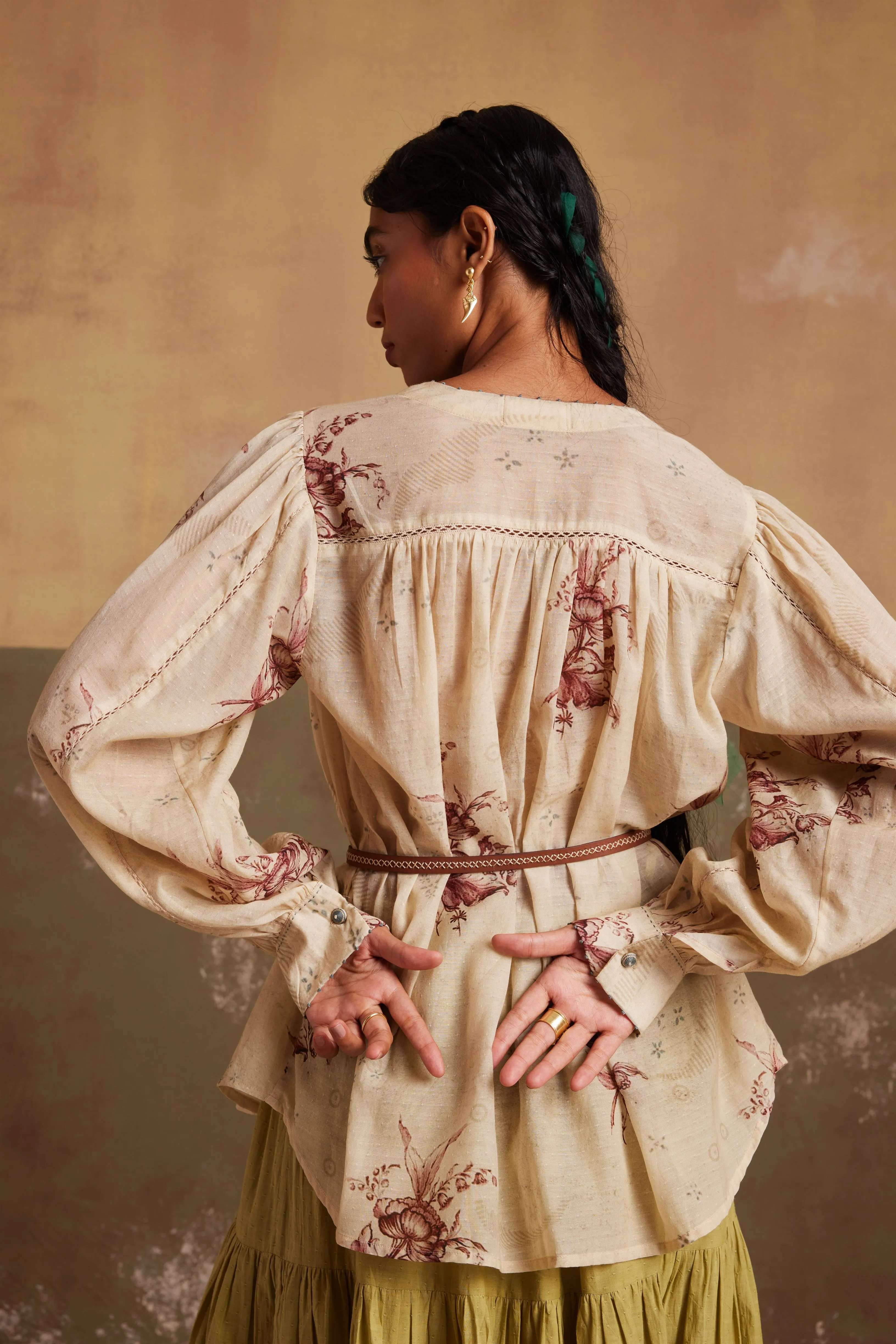 New Season Summer Fall 24-Top Sally Cotton Peony print-SS24-SALT-PNY-Fashion Edit Cord Studio