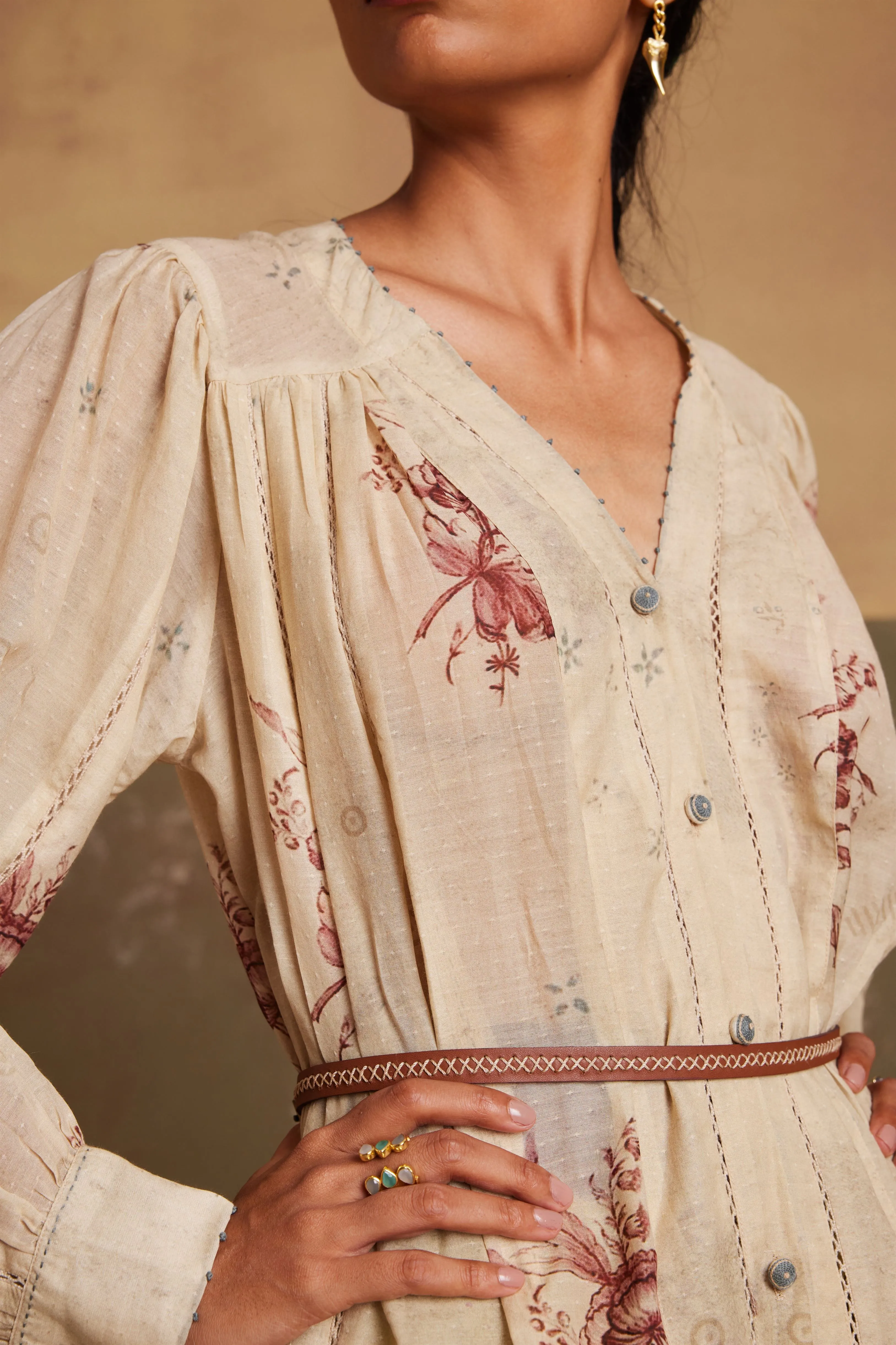 New Season Summer Fall 24-Top Sally Cotton Peony print-SS24-SALT-PNY-Fashion Edit Cord Studio