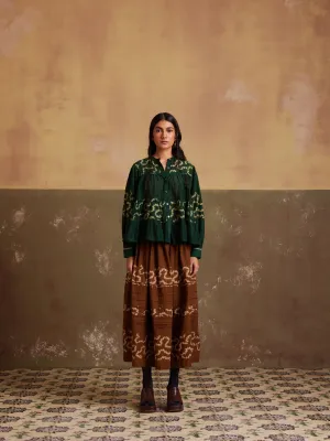 New Season Summer Fall 24-Top Tier Cotton Indigo Emerald Spiral-SS24-TRT-IES-Fashion Edit Cord Studio