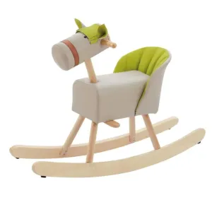 NEW Vegan Leather & Beech Rocking Horse // Moulin Roty
