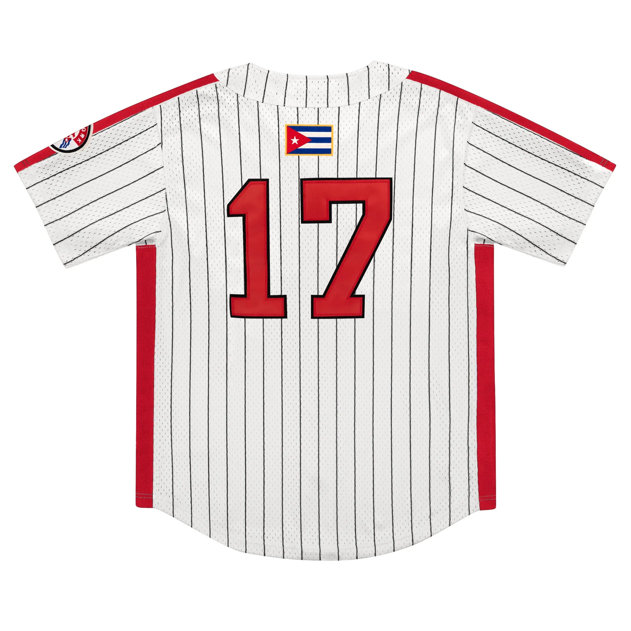 New York Cubans EFF NLB Pinstripe Button Down Jersey