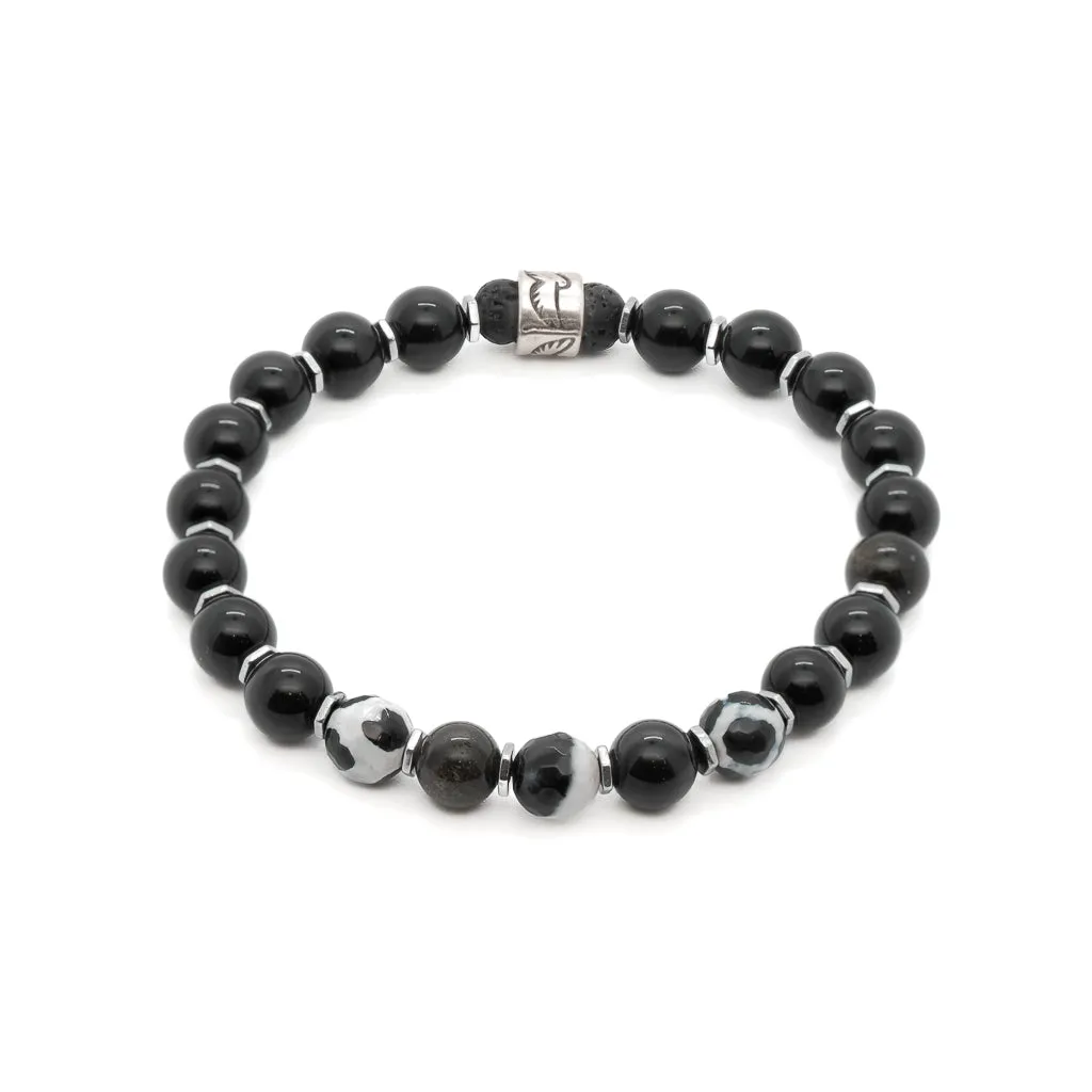 Night Eagle Onyx Stone Beaded Bracelet