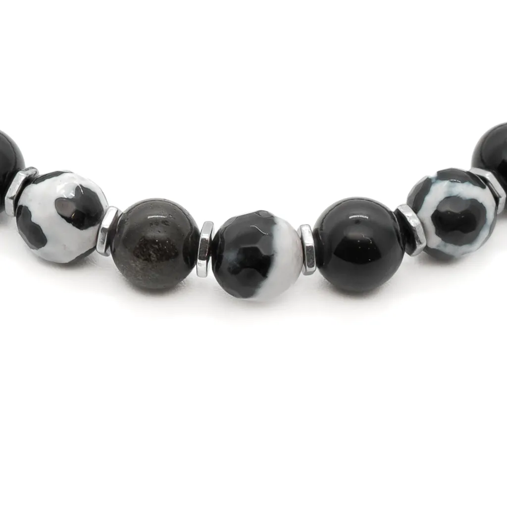 Night Eagle Onyx Stone Beaded Bracelet