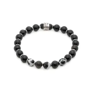 Night Eagle Onyx Stone Beaded Bracelet
