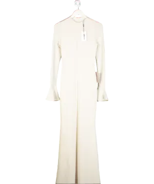 Odd Muse Cream Knitted Long Sleeve Maxi Dress UK XS