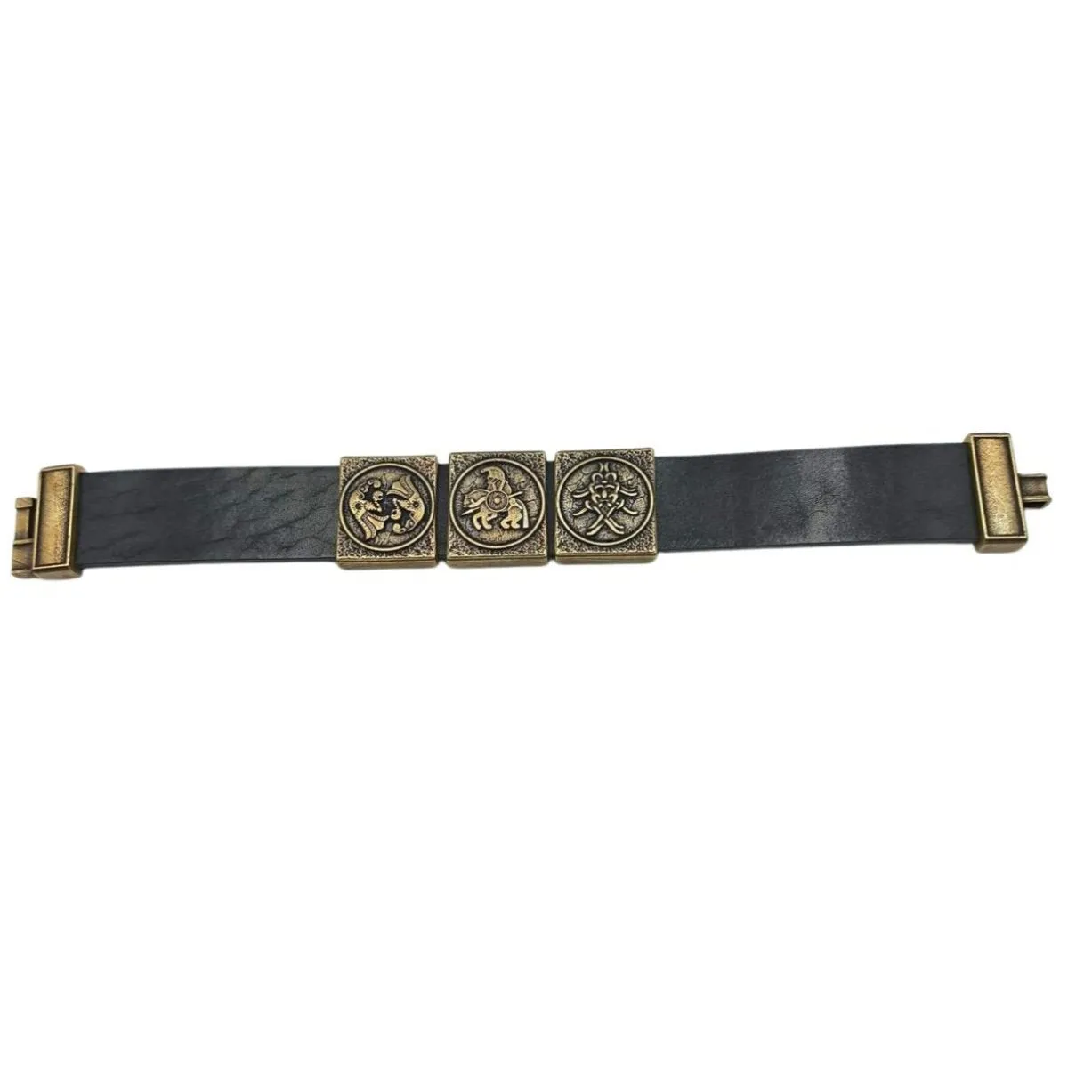 Odin leather wrist cuff bracelet