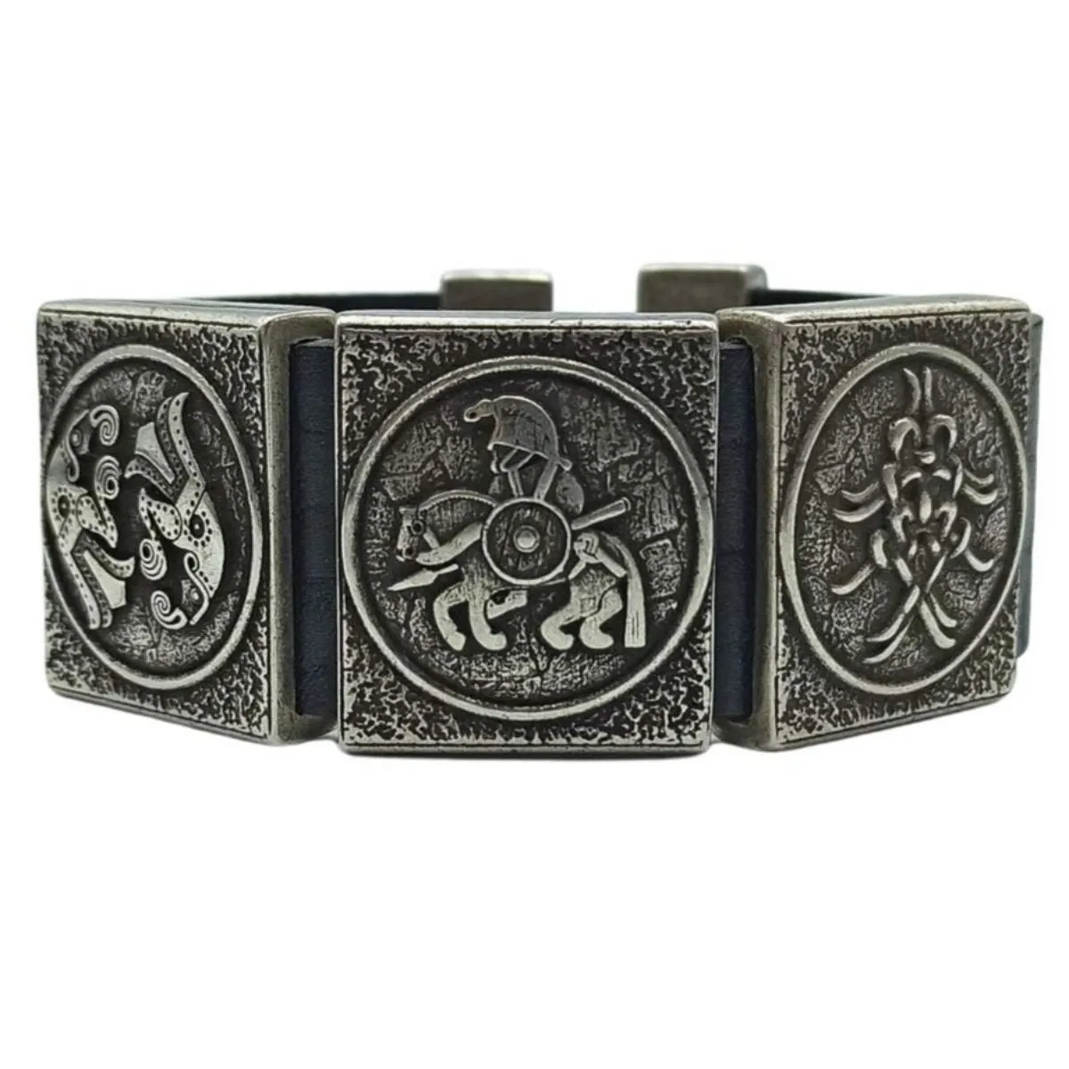 Odin leather wrist cuff bracelet