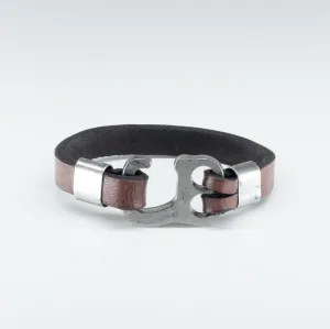 Organic Leather Band with a Stainless Steel “Sailer Hook” Clasp