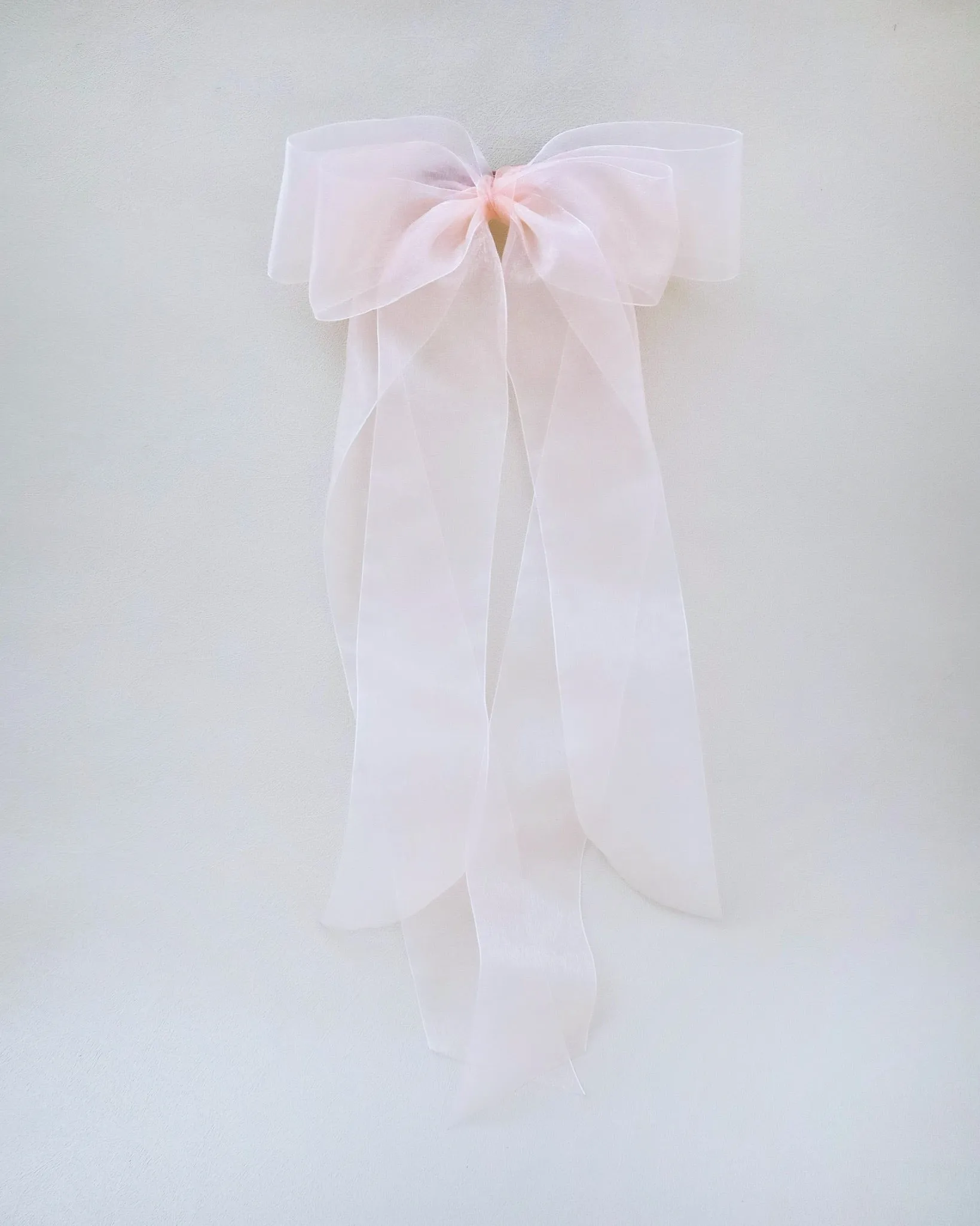 Oversized Organza Long Tail Bow