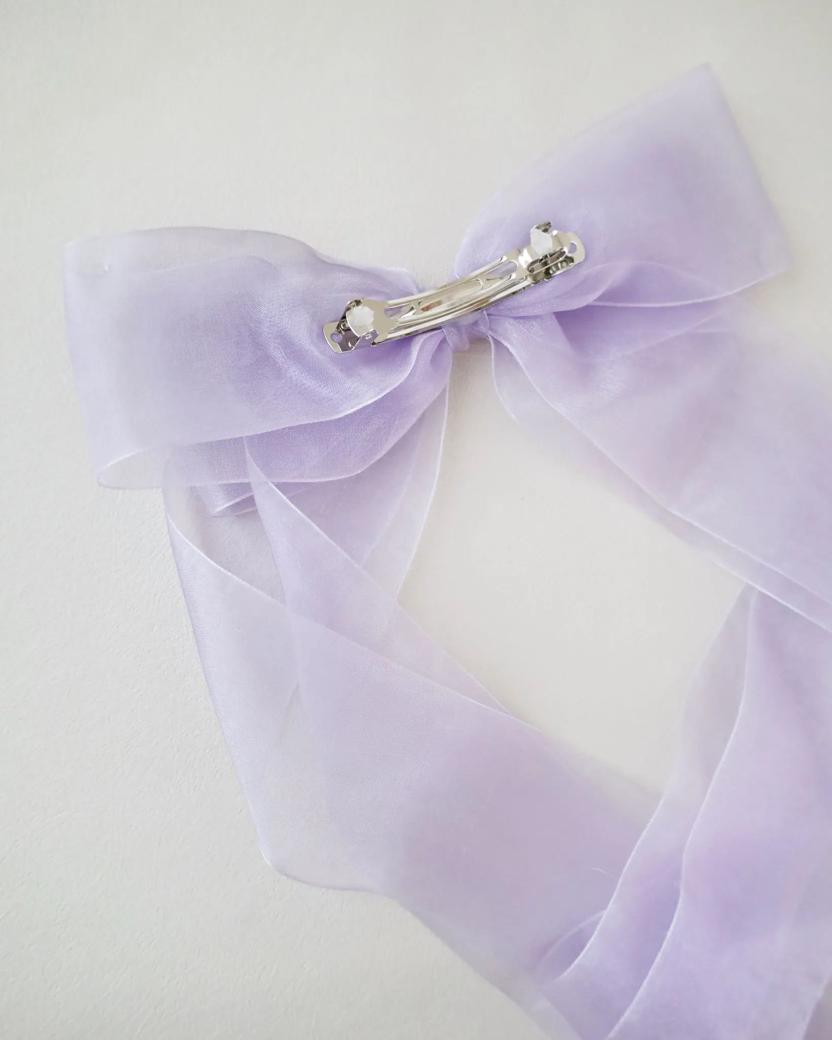 Oversized Organza Long Tail Bow