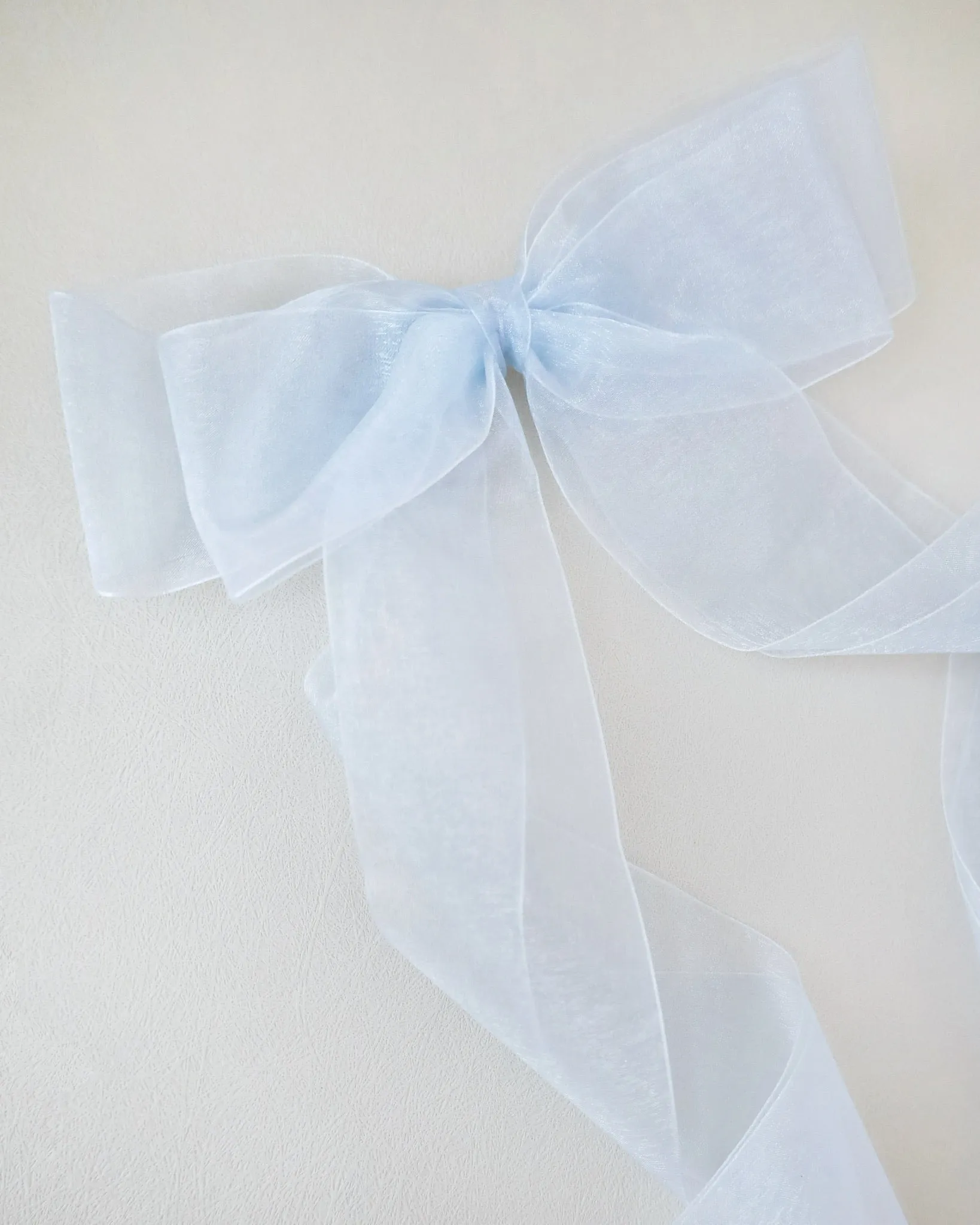 Oversized Organza Long Tail Bow