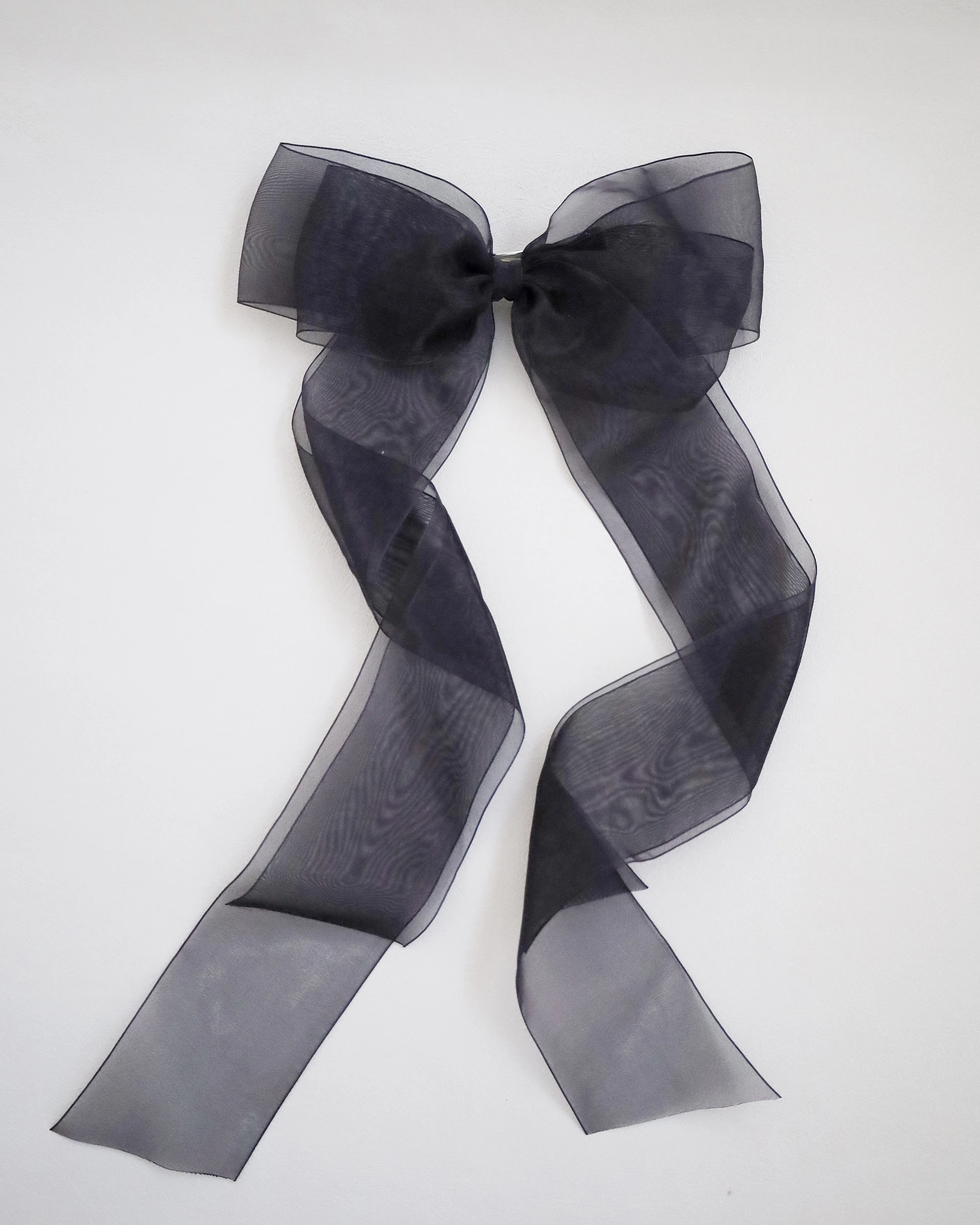 Oversized Organza Long Tail Bow