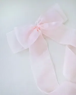 Oversized Organza Long Tail Bow
