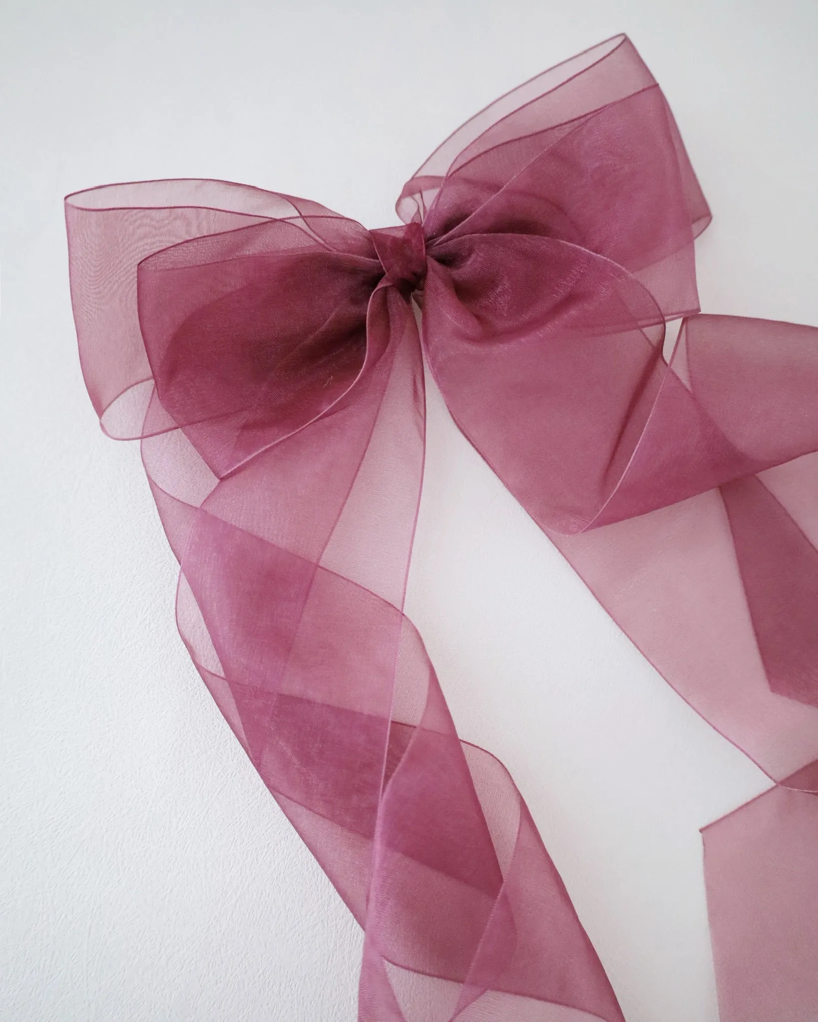 Oversized Organza Long Tail Bow