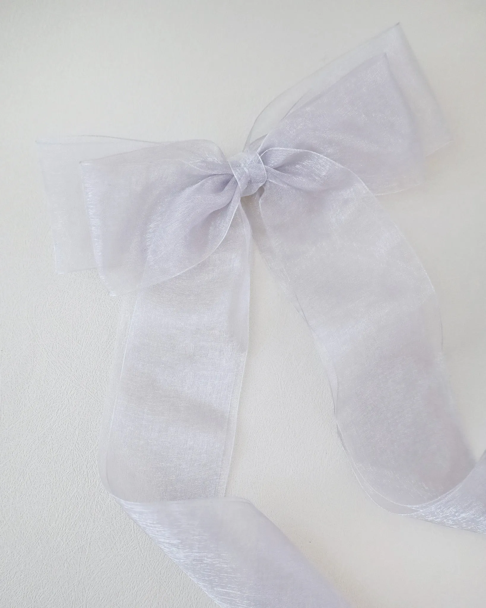 Oversized Organza Long Tail Bow