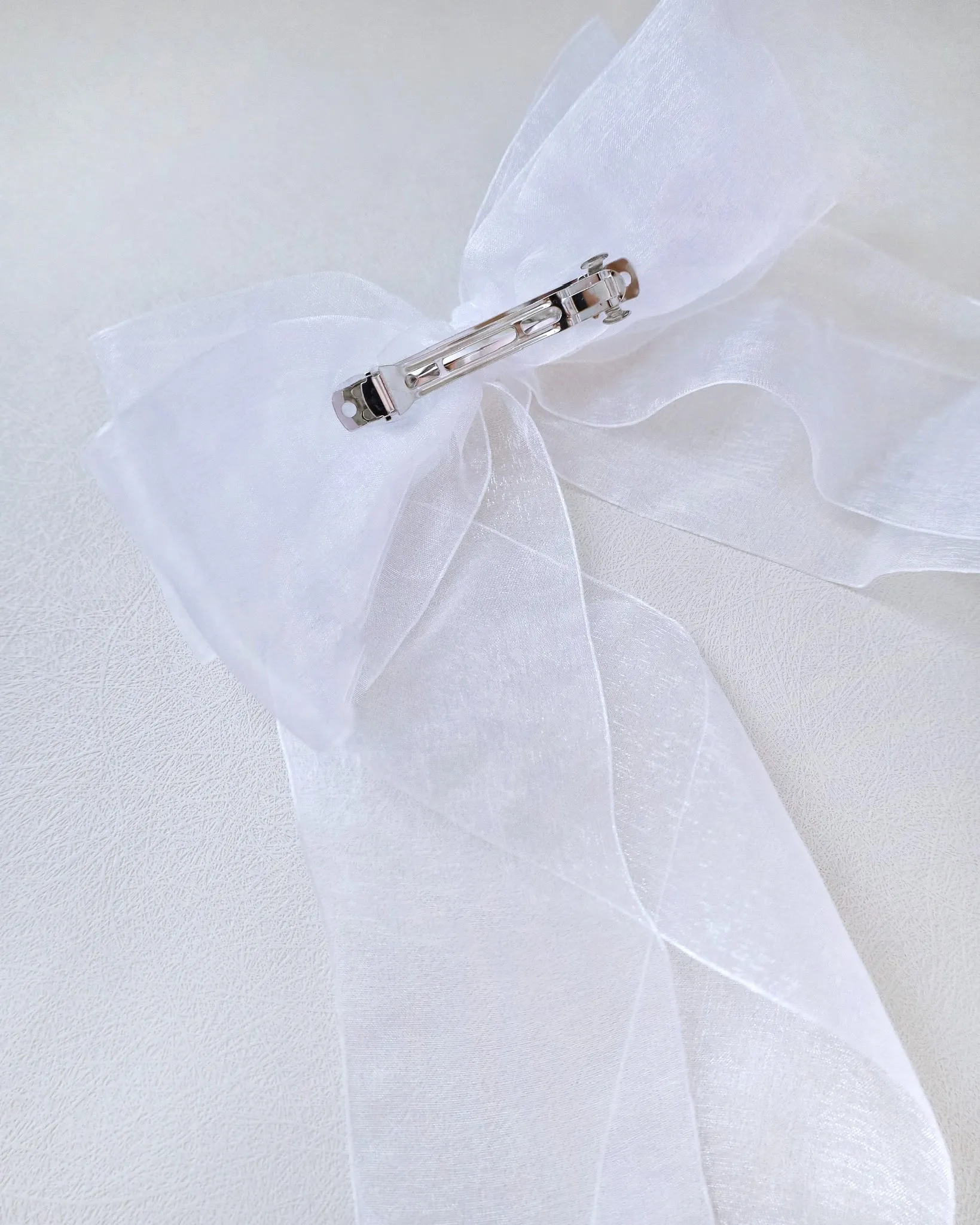 Oversized Organza Long Tail Bow