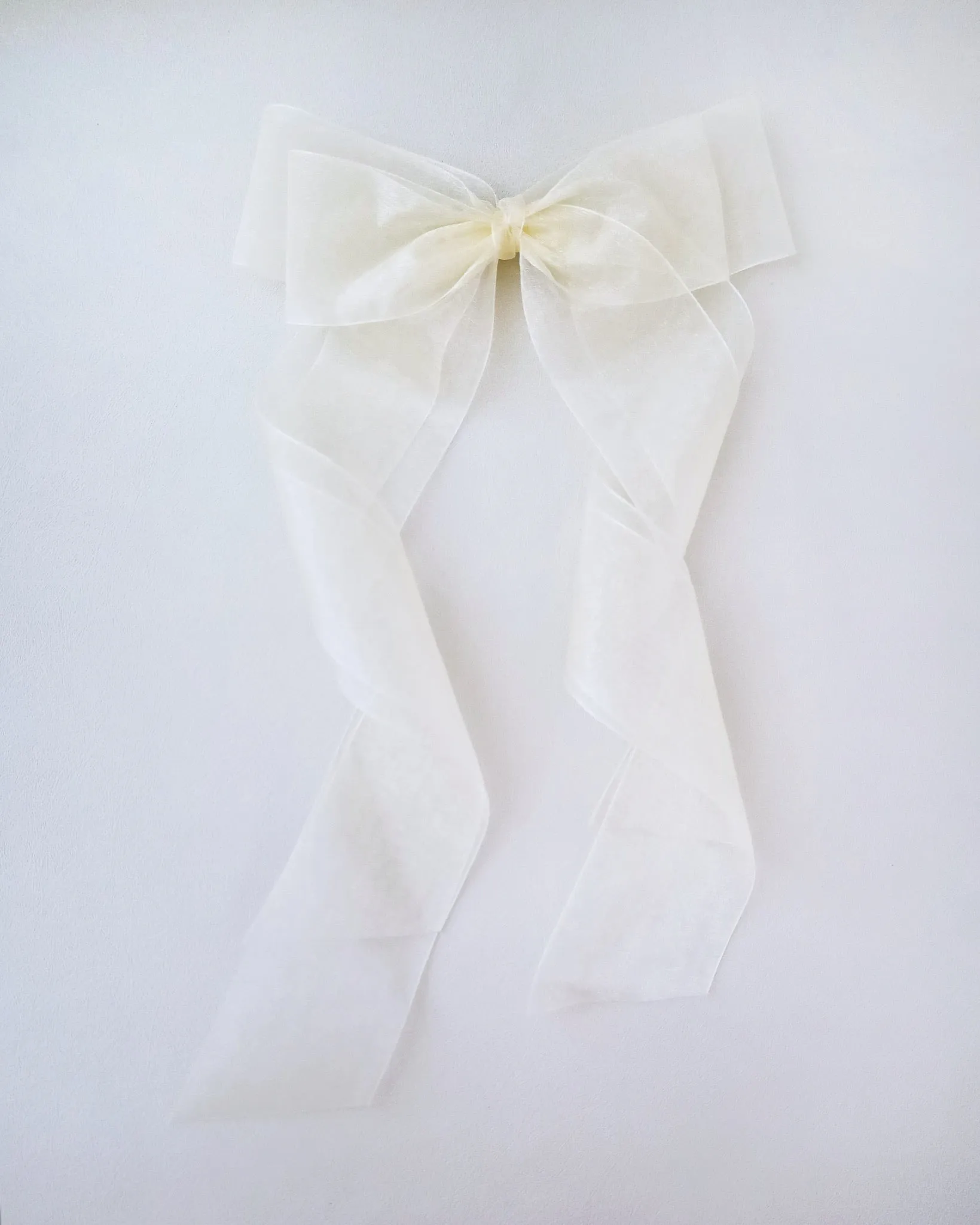 Oversized Organza Long Tail Bow