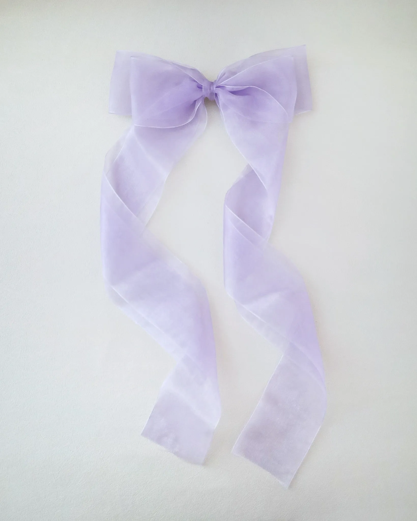 Oversized Organza Long Tail Bow