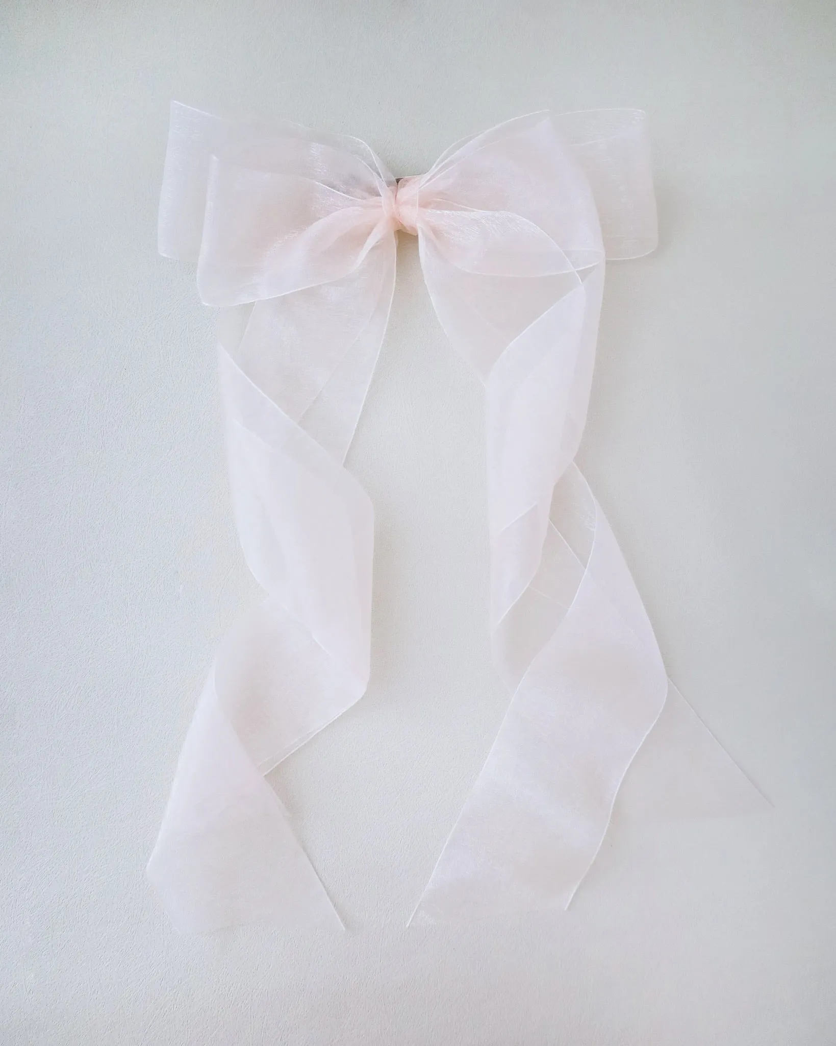 Oversized Organza Long Tail Bow