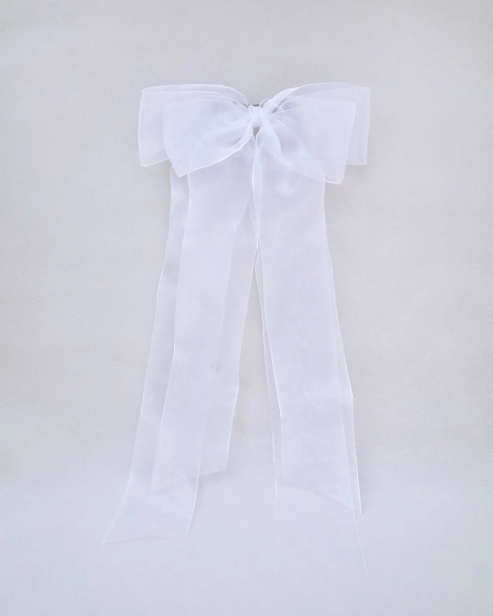Oversized Organza Long Tail Bow
