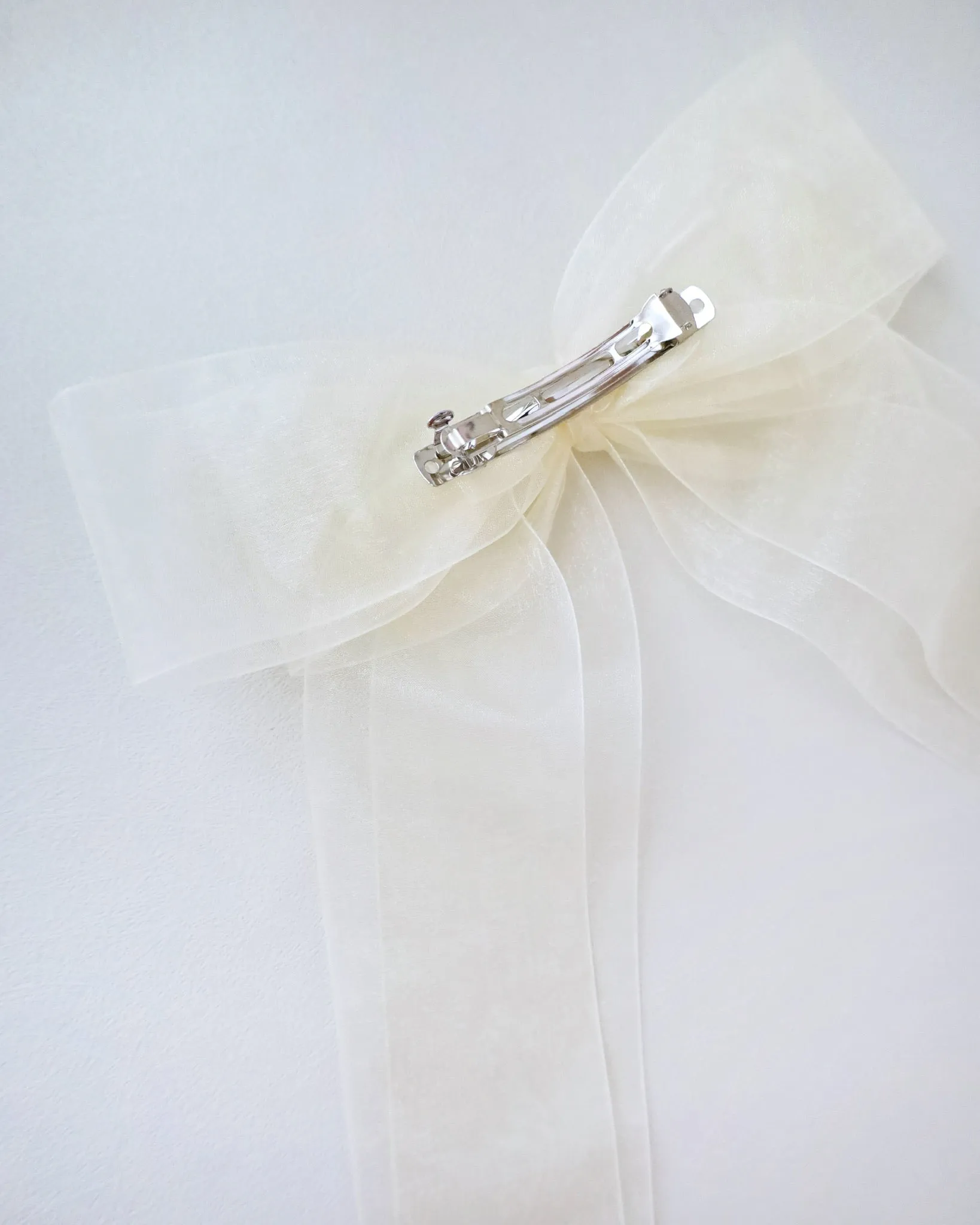 Oversized Organza Long Tail Bow