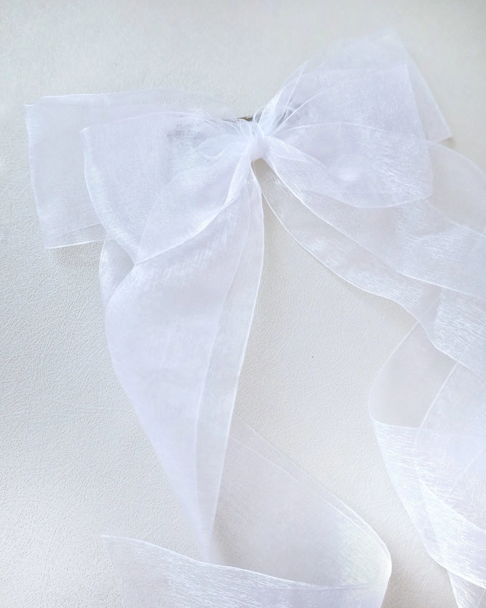 Oversized Organza Long Tail Bow