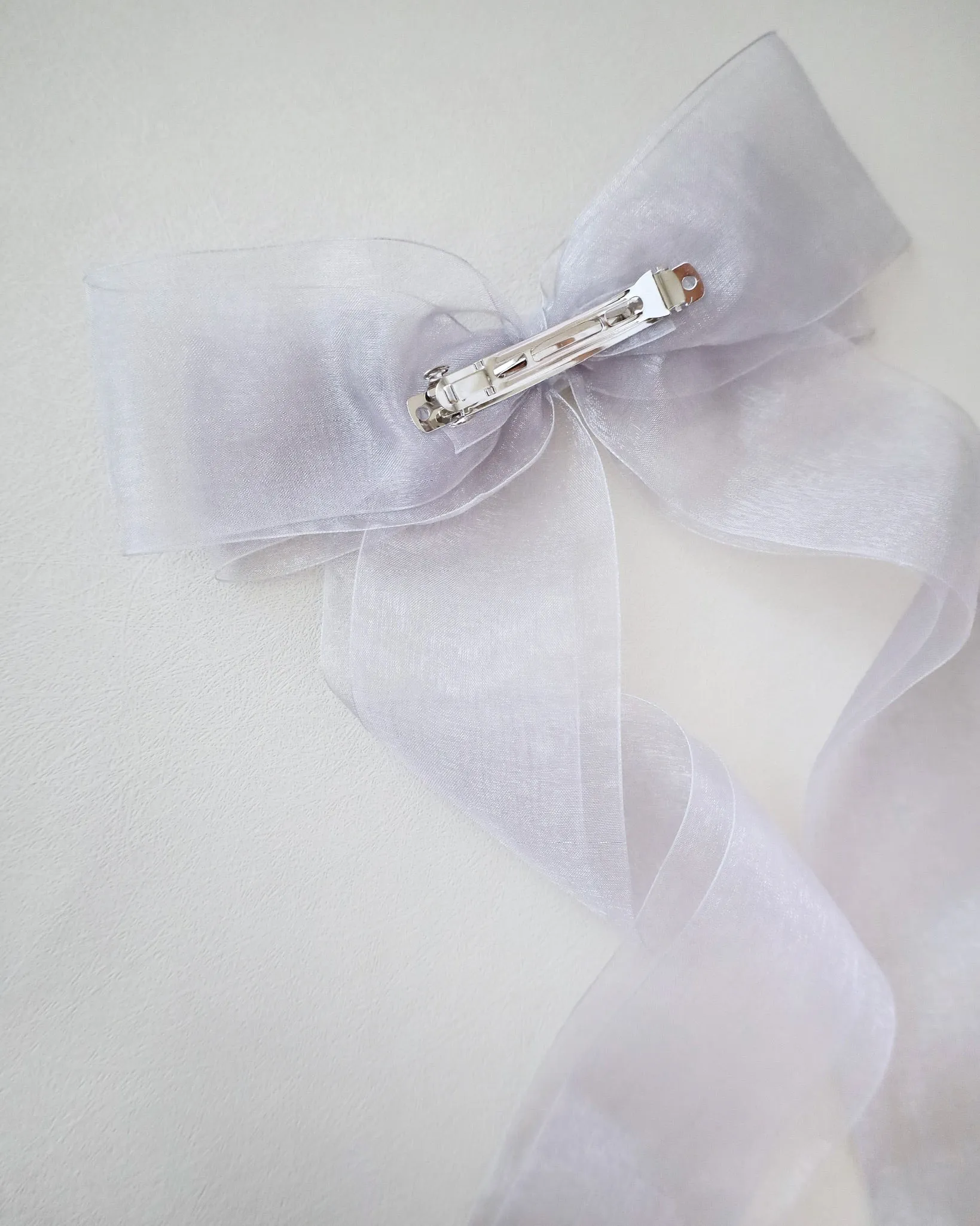 Oversized Organza Long Tail Bow