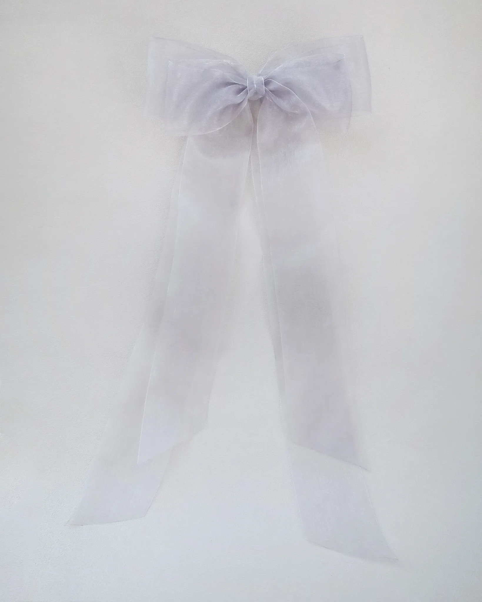 Oversized Organza Long Tail Bow