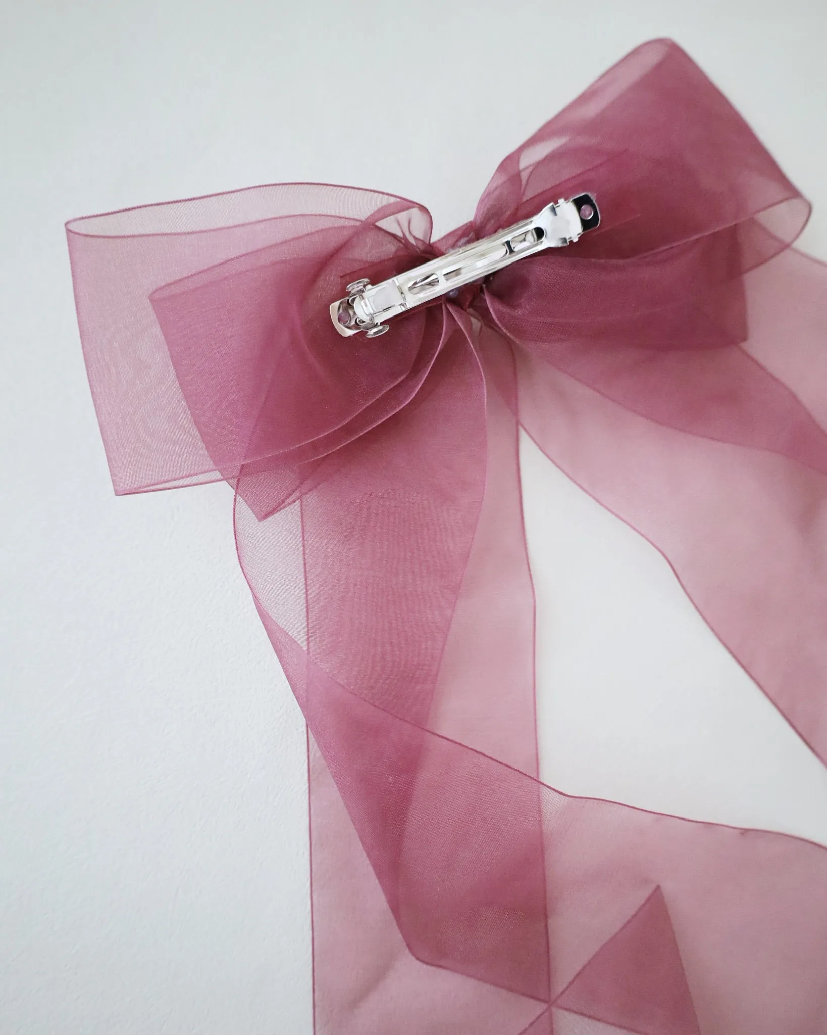 Oversized Organza Long Tail Bow