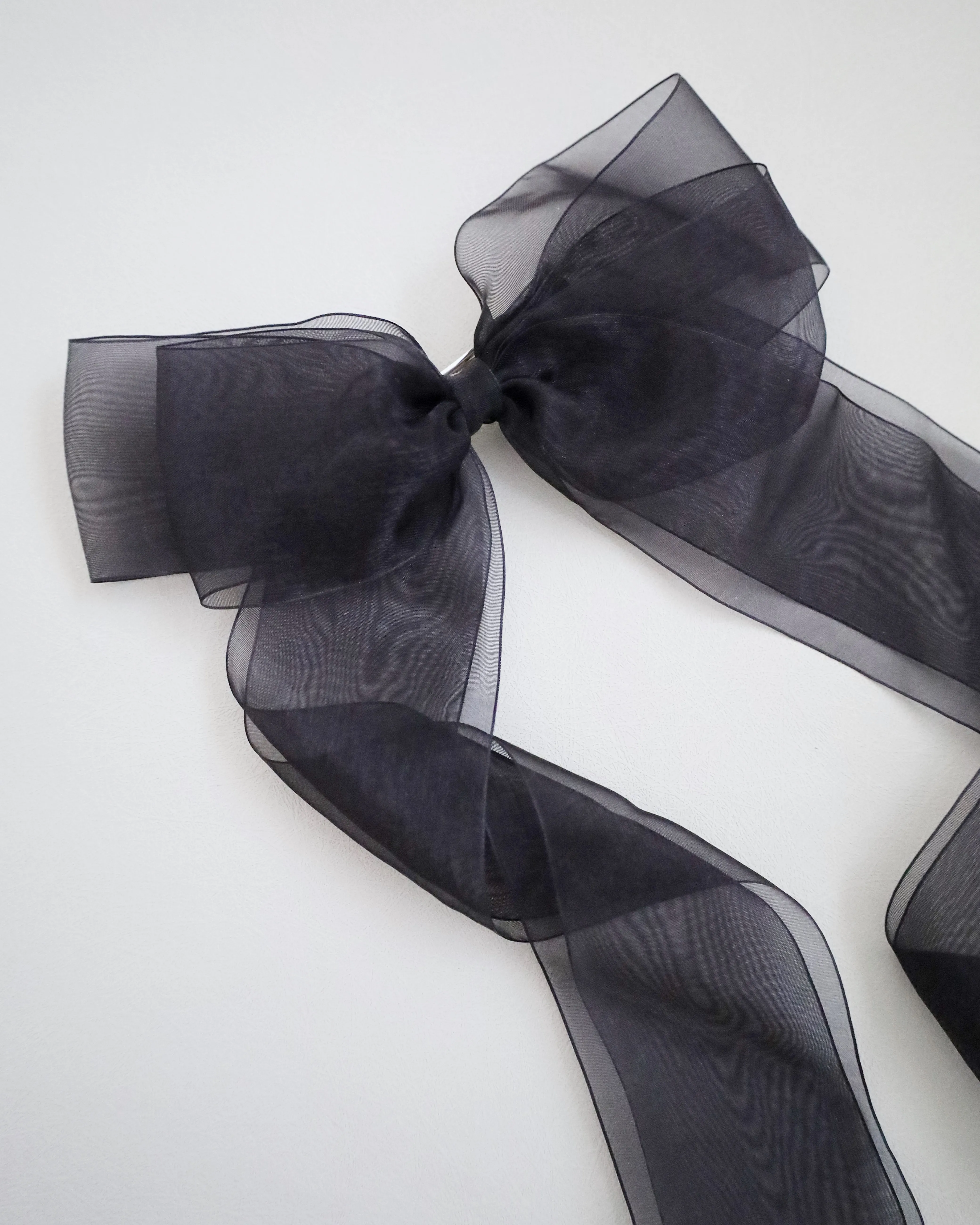 Oversized Organza Long Tail Bow