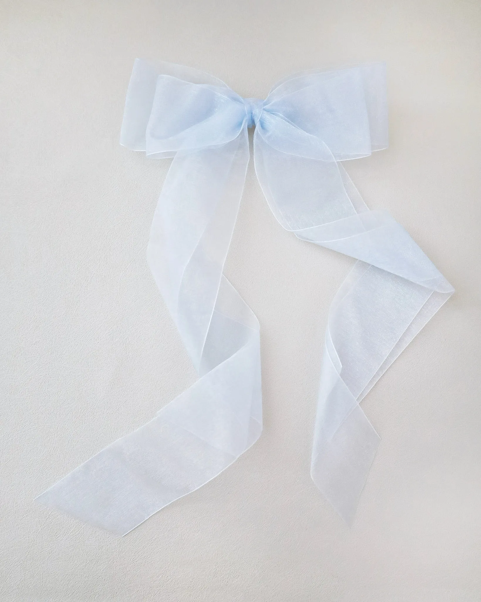 Oversized Organza Long Tail Bow