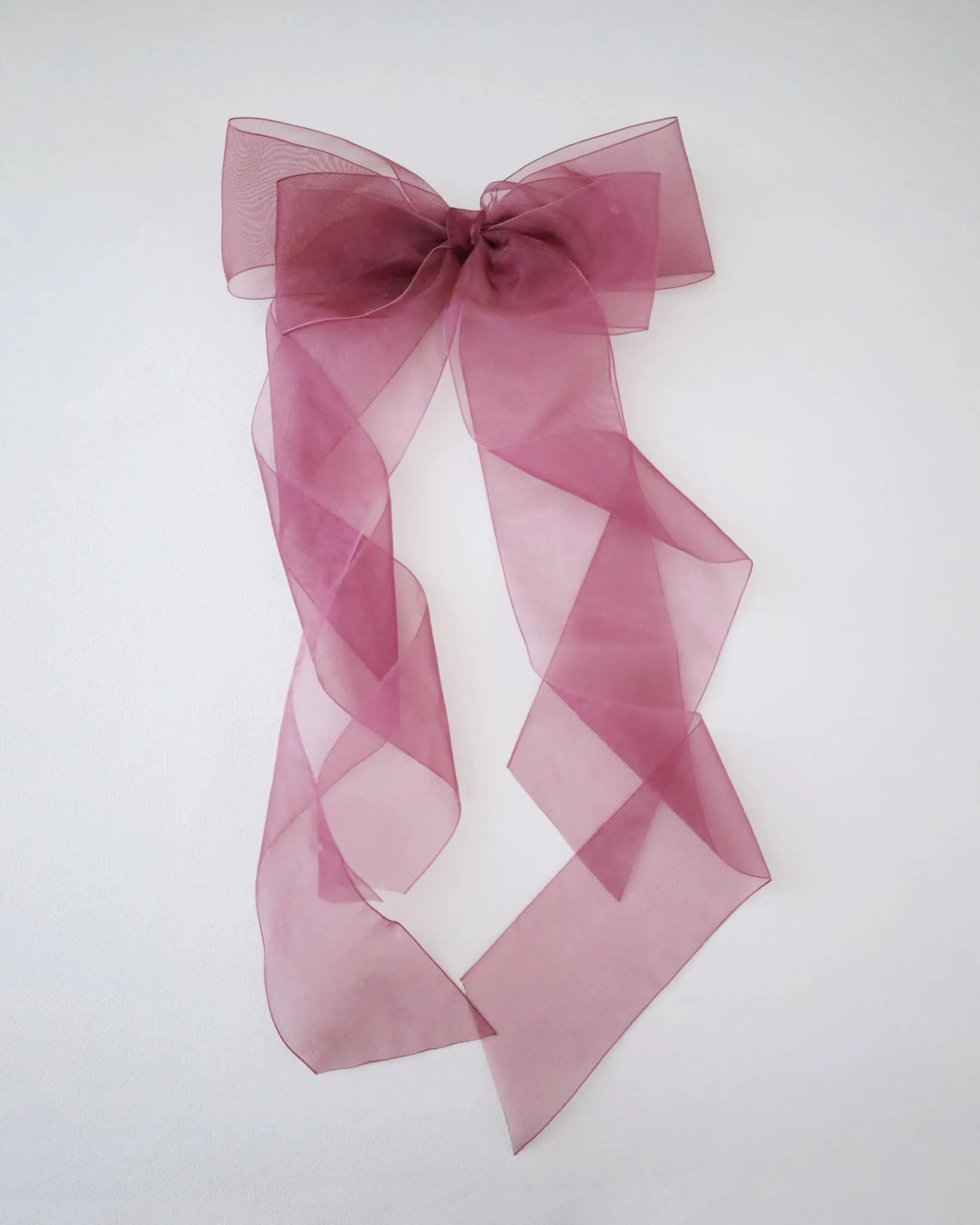 Oversized Organza Long Tail Bow