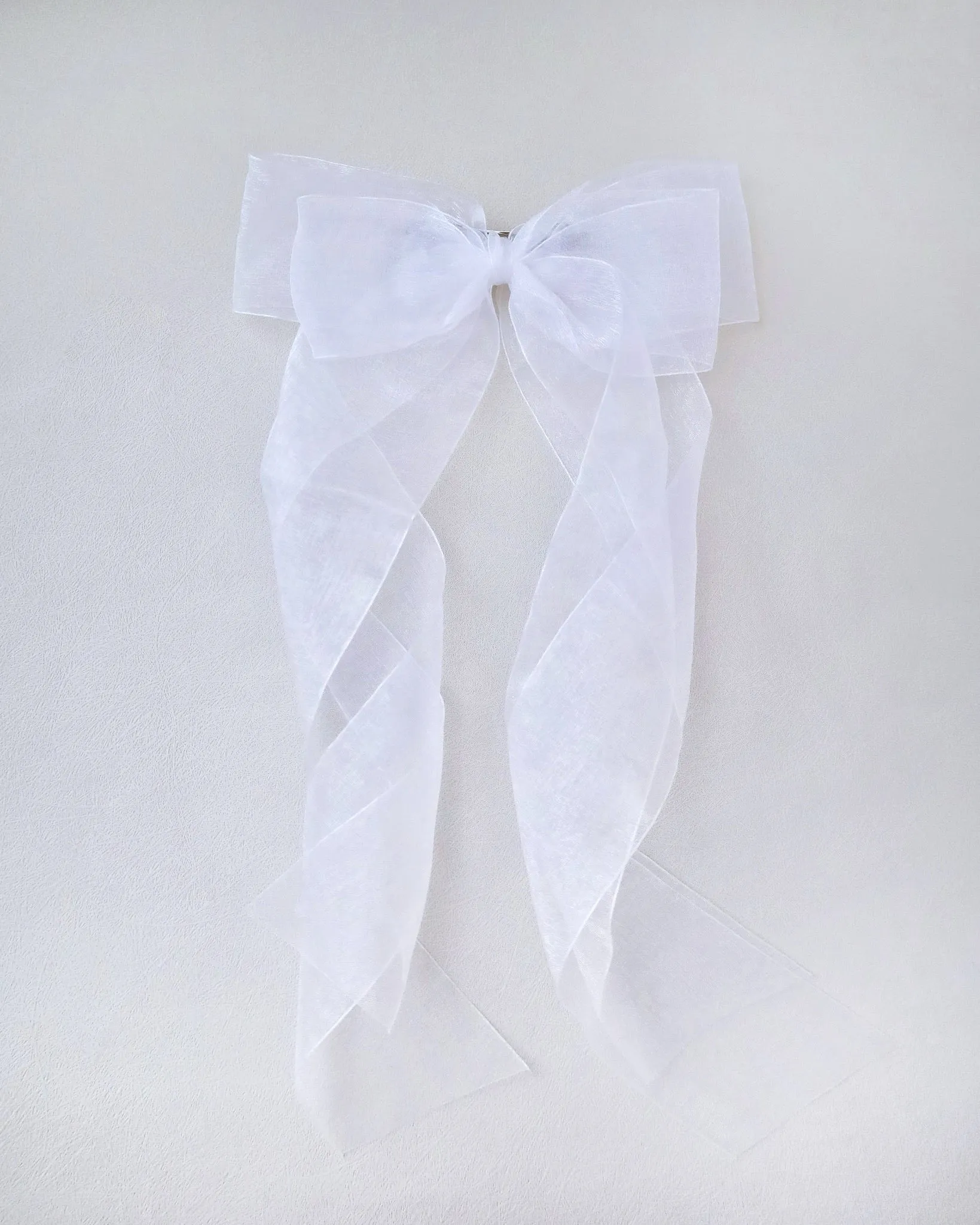 Oversized Organza Long Tail Bow