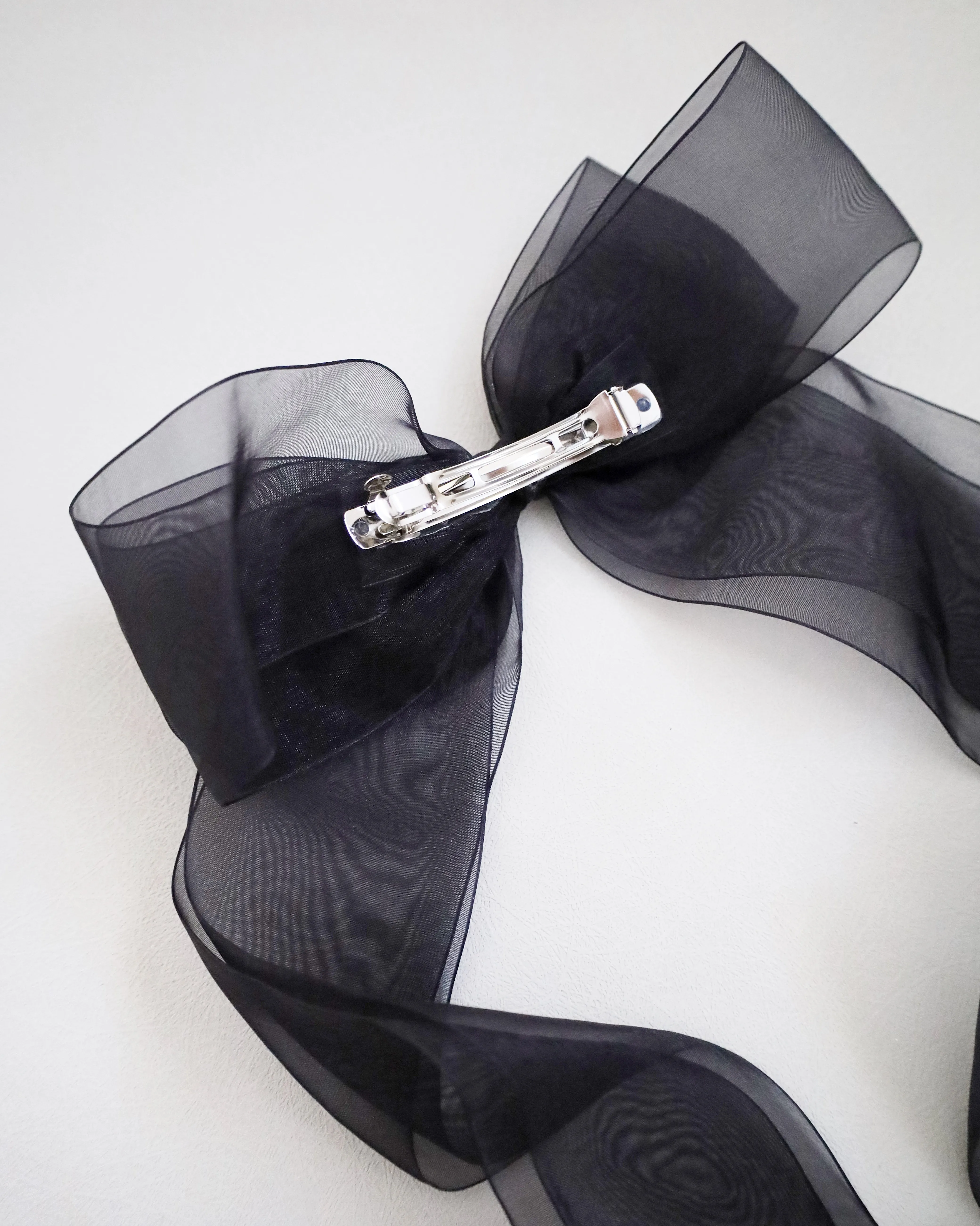 Oversized Organza Long Tail Bow