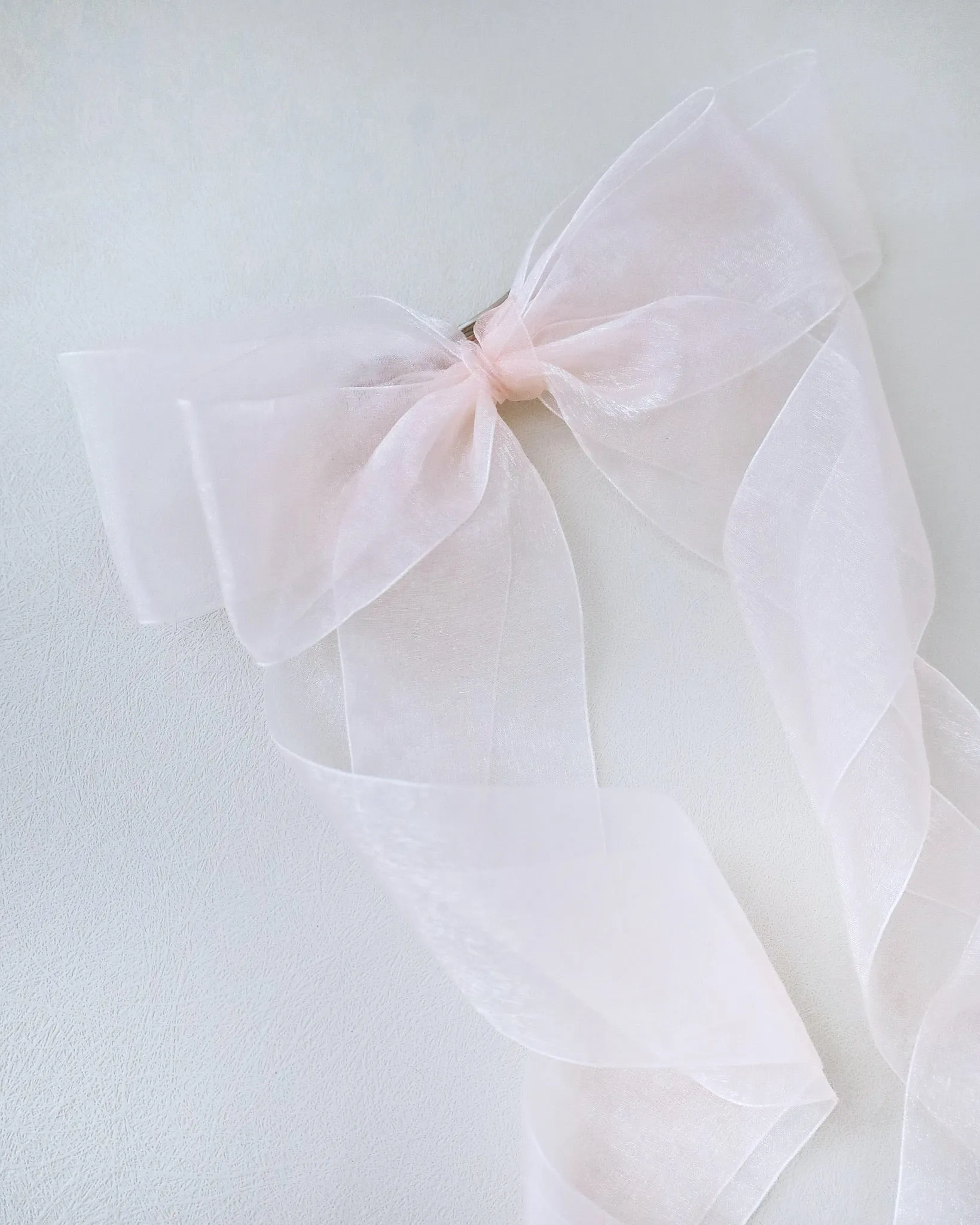 Oversized Organza Long Tail Bow