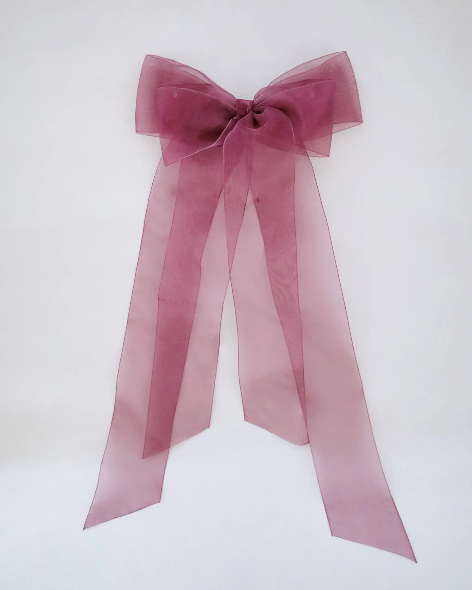 Oversized Organza Long Tail Bow