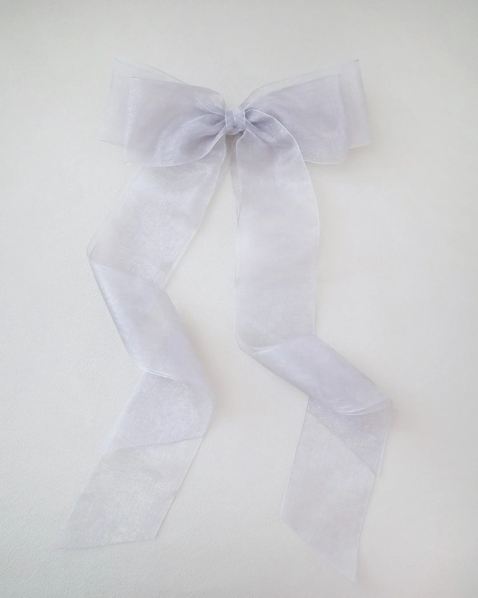Oversized Organza Long Tail Bow