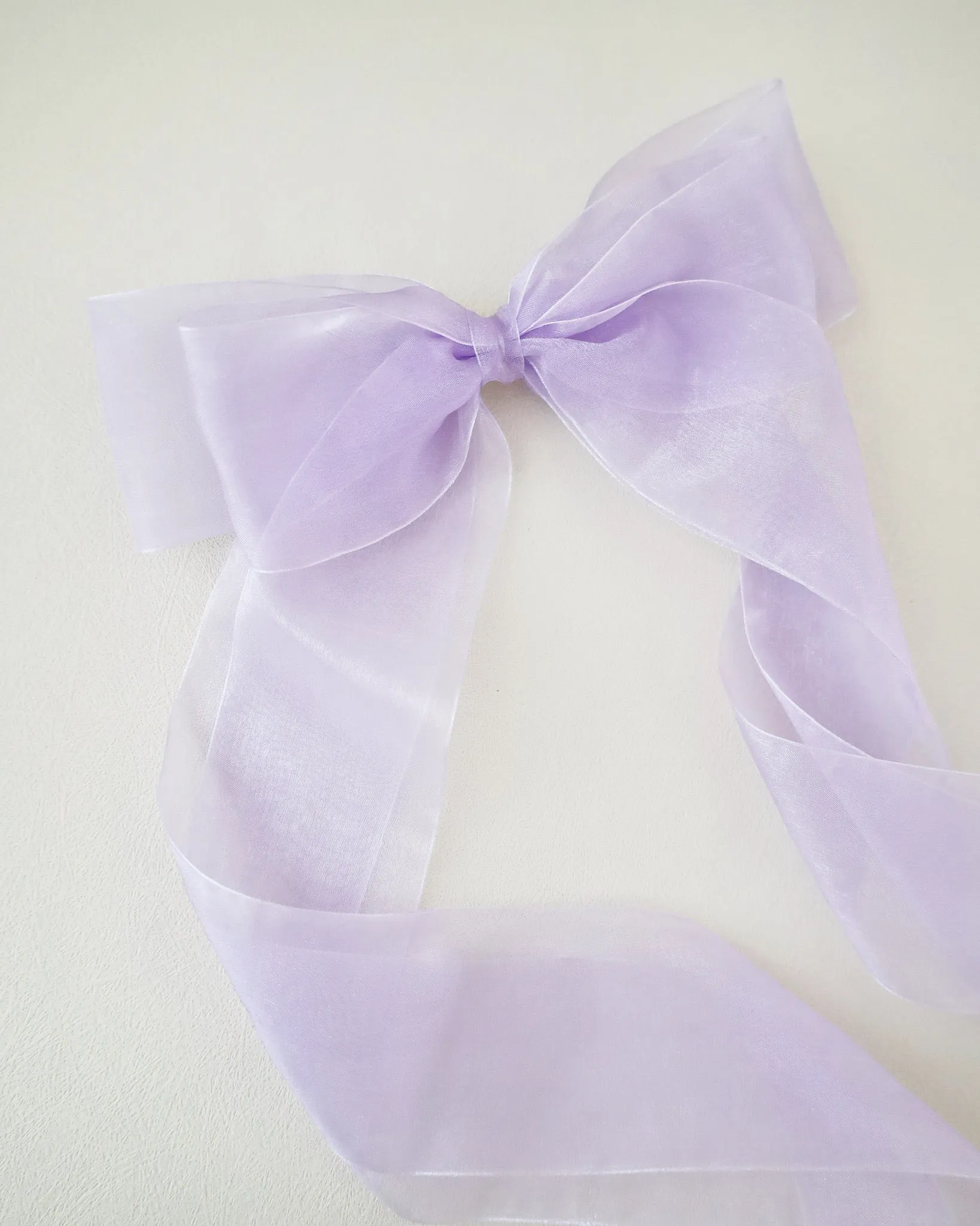 Oversized Organza Long Tail Bow