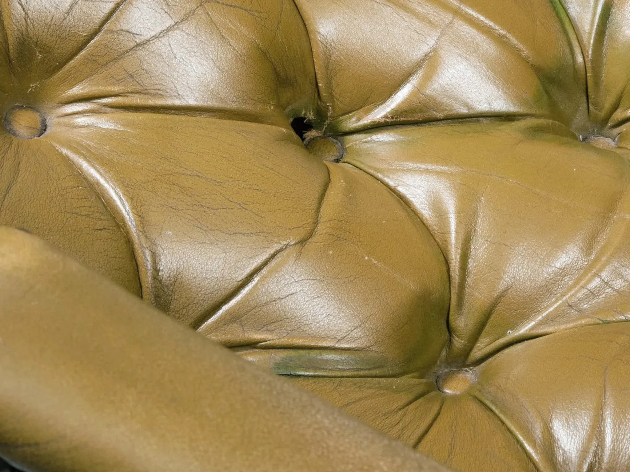 Pair of 20th Century Regency Style Leather & Mahogany Armchairs