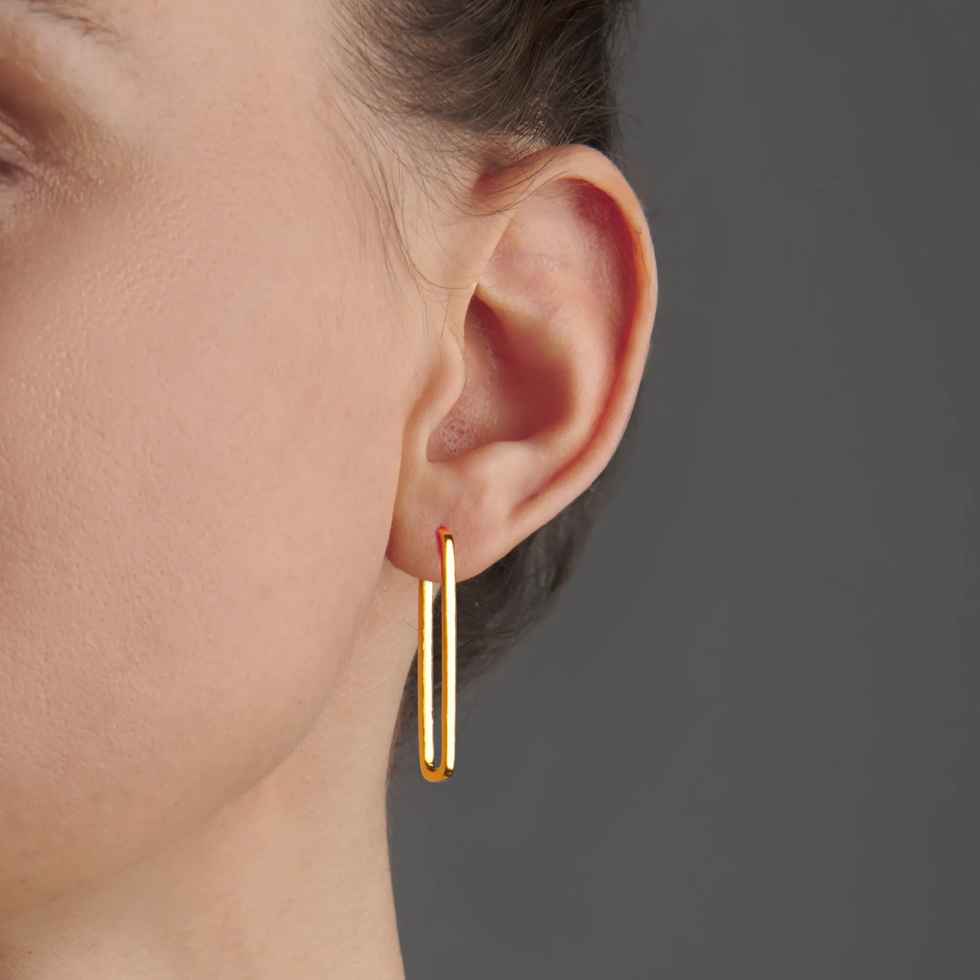 Paperclip Hoop Earrings