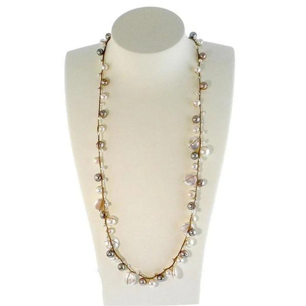 Pearl and Smokey Topaz Necklace