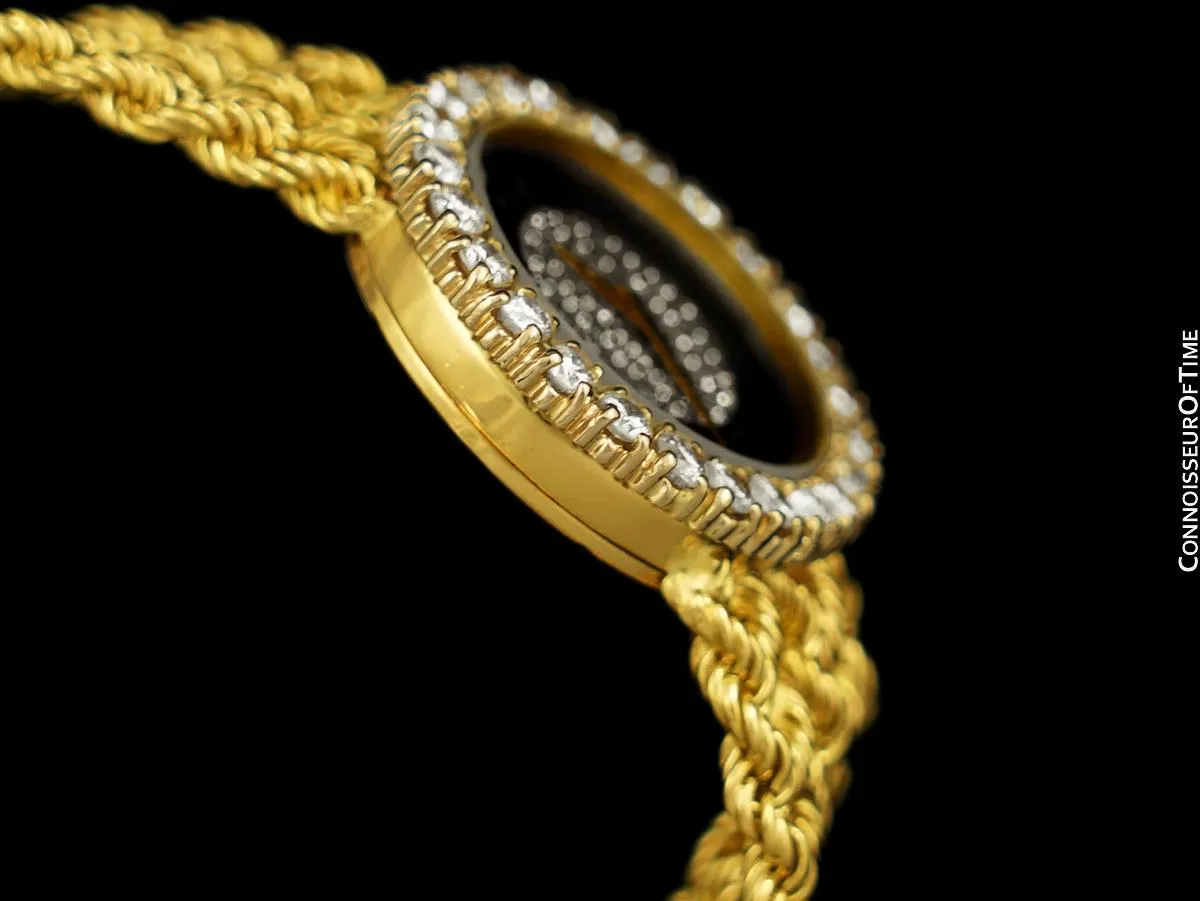 Piaget Ladies Vintage Cocktail Watch - 18K Gold & Factory Piaget Diamonds